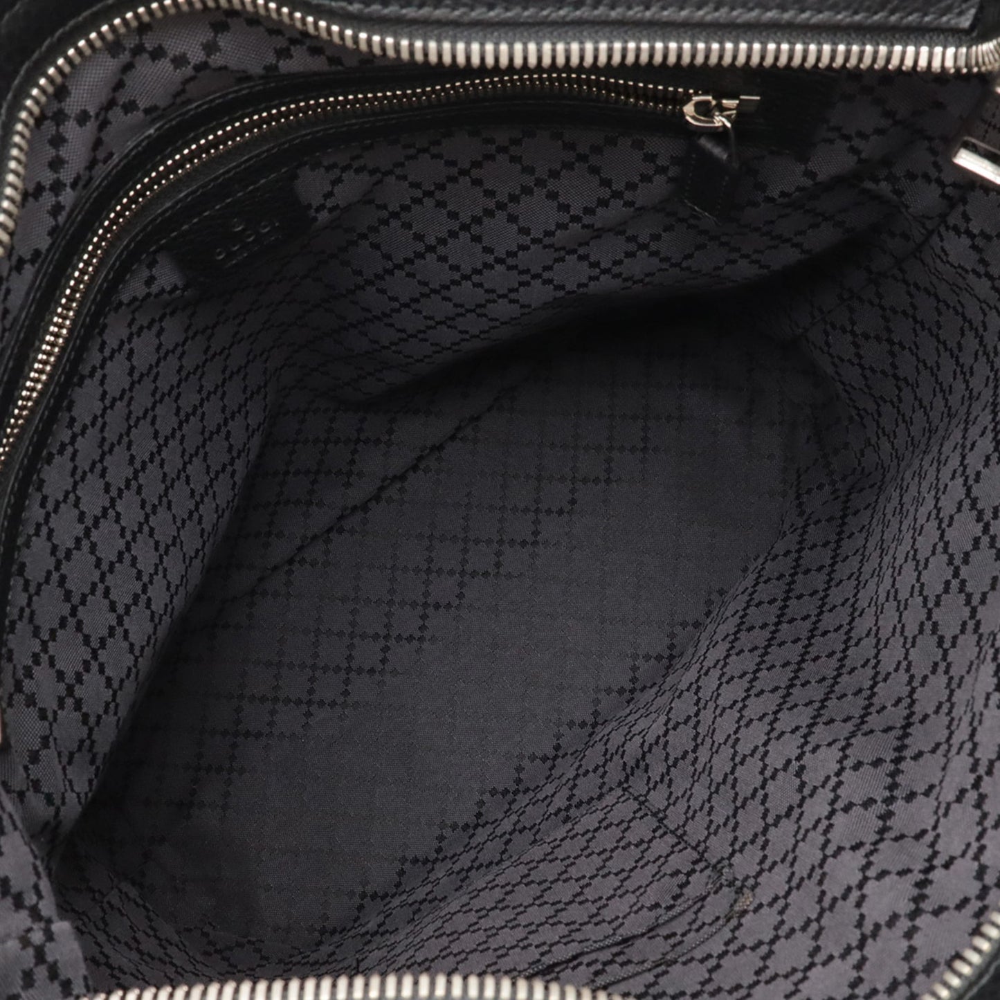 Gucci Black Navy Leather Shoulder Bag Tote Bag