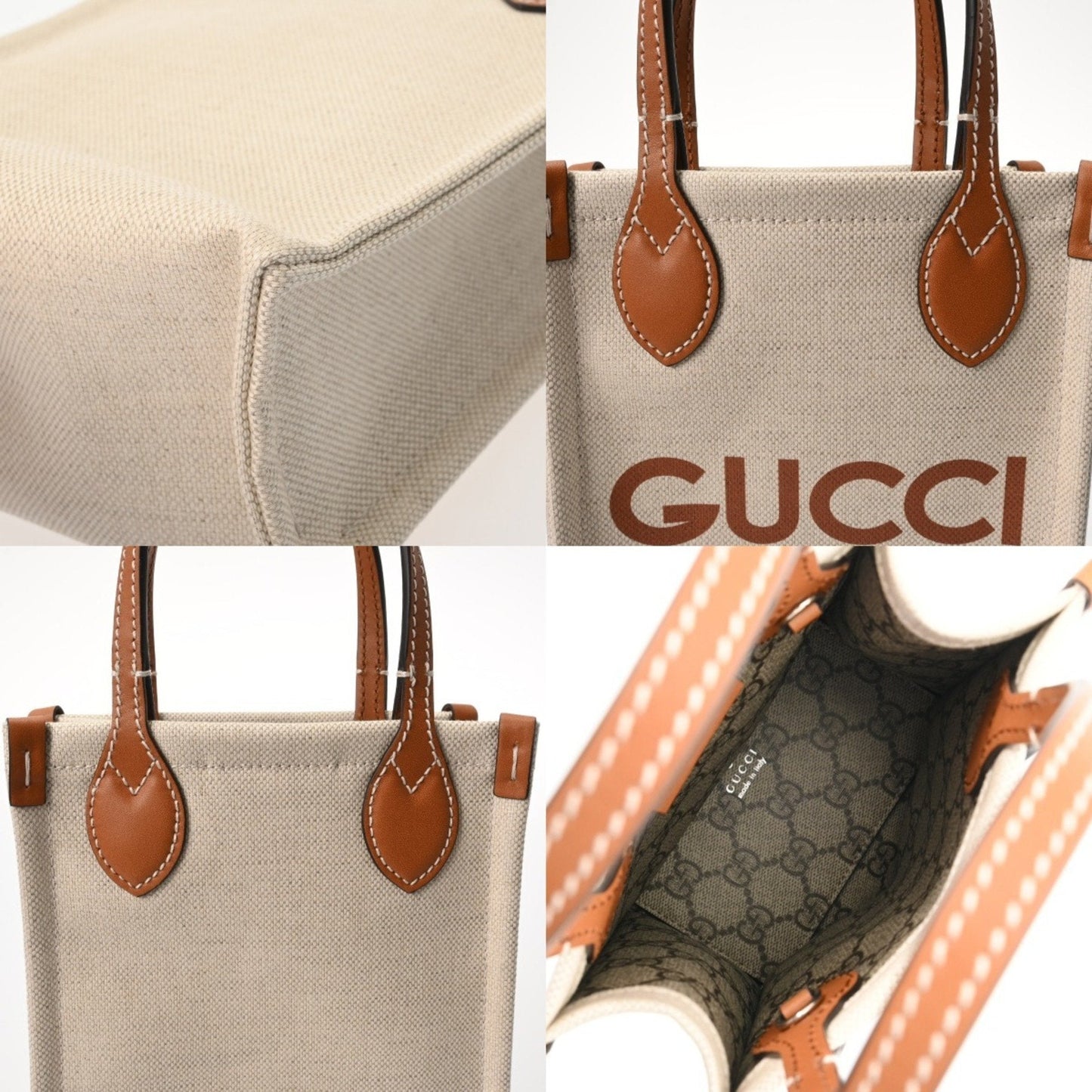 Gucci Brown White Shoulder Bag