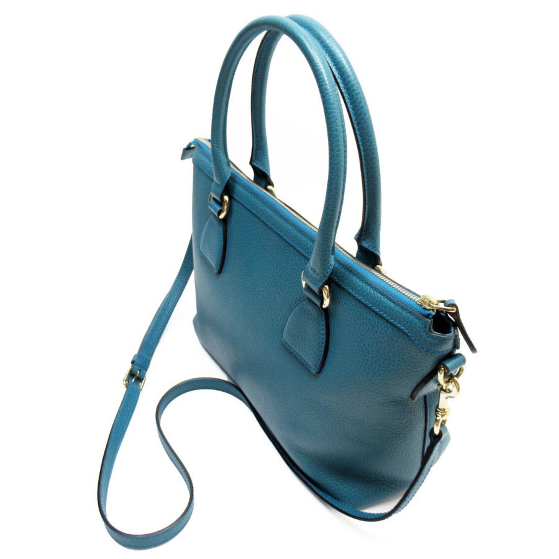 Gucci Green Leather Handbag Shoulder Bag