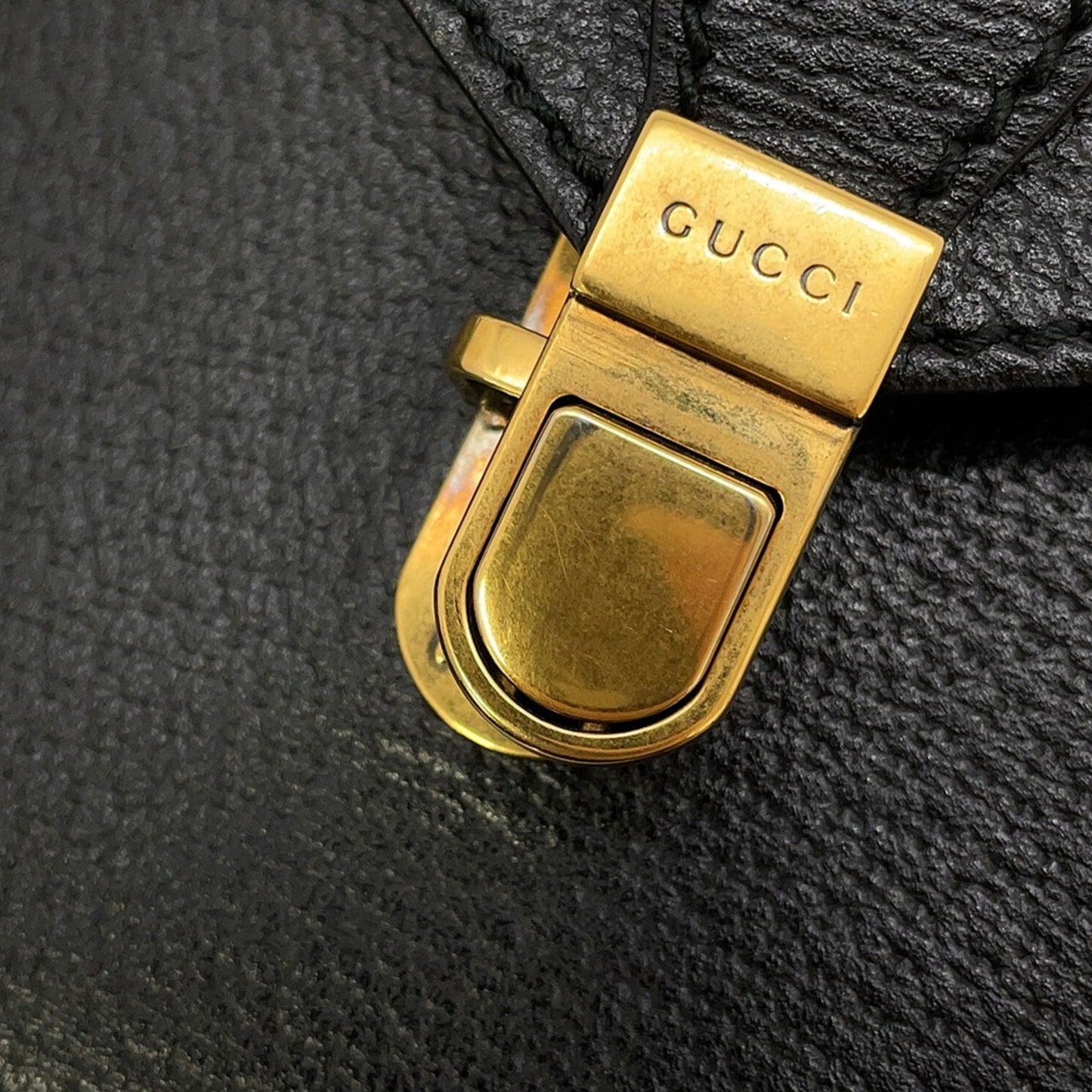 Gucci Black Leather Fanny Pack Sling Bag