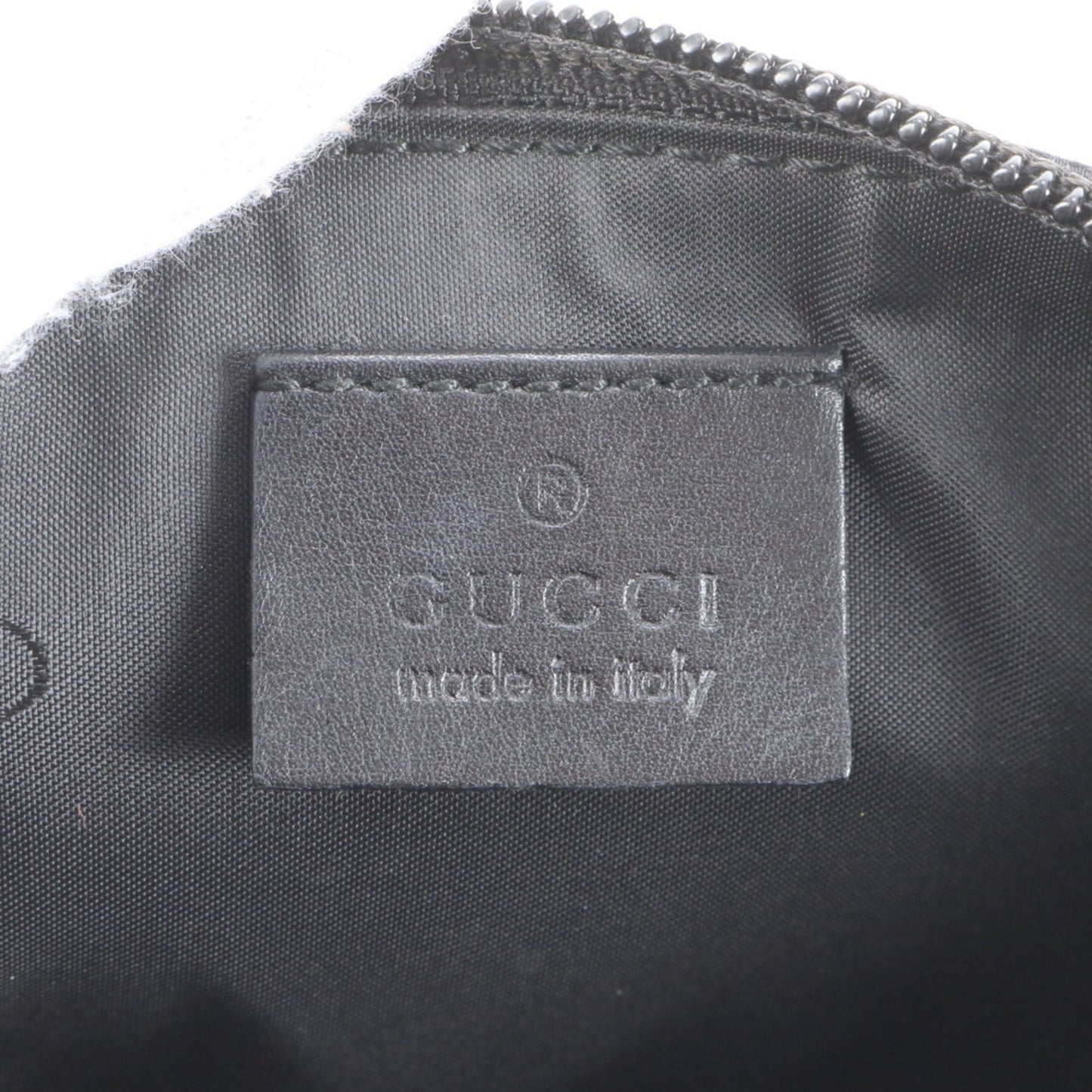 Gucci Black Leather Canvas Pouch Shoulder Bag