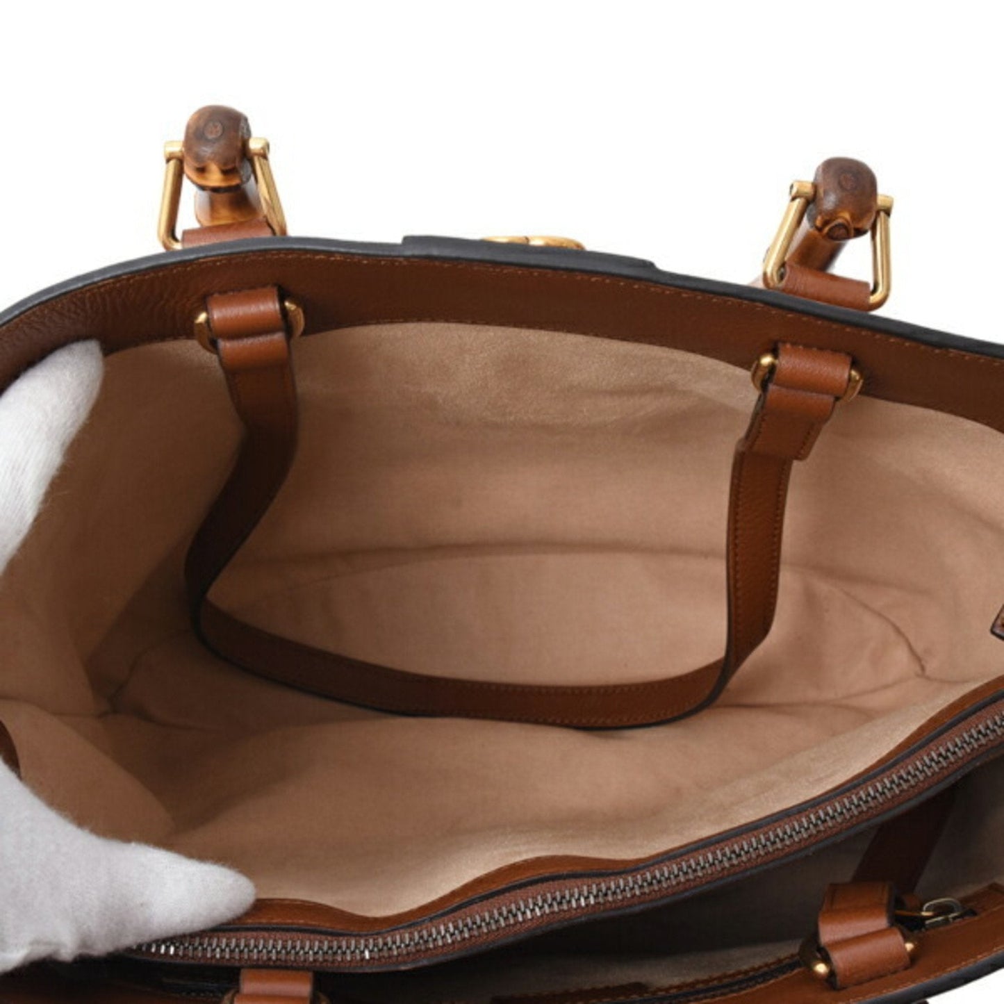 Gucci Beige Leather Tote Bag