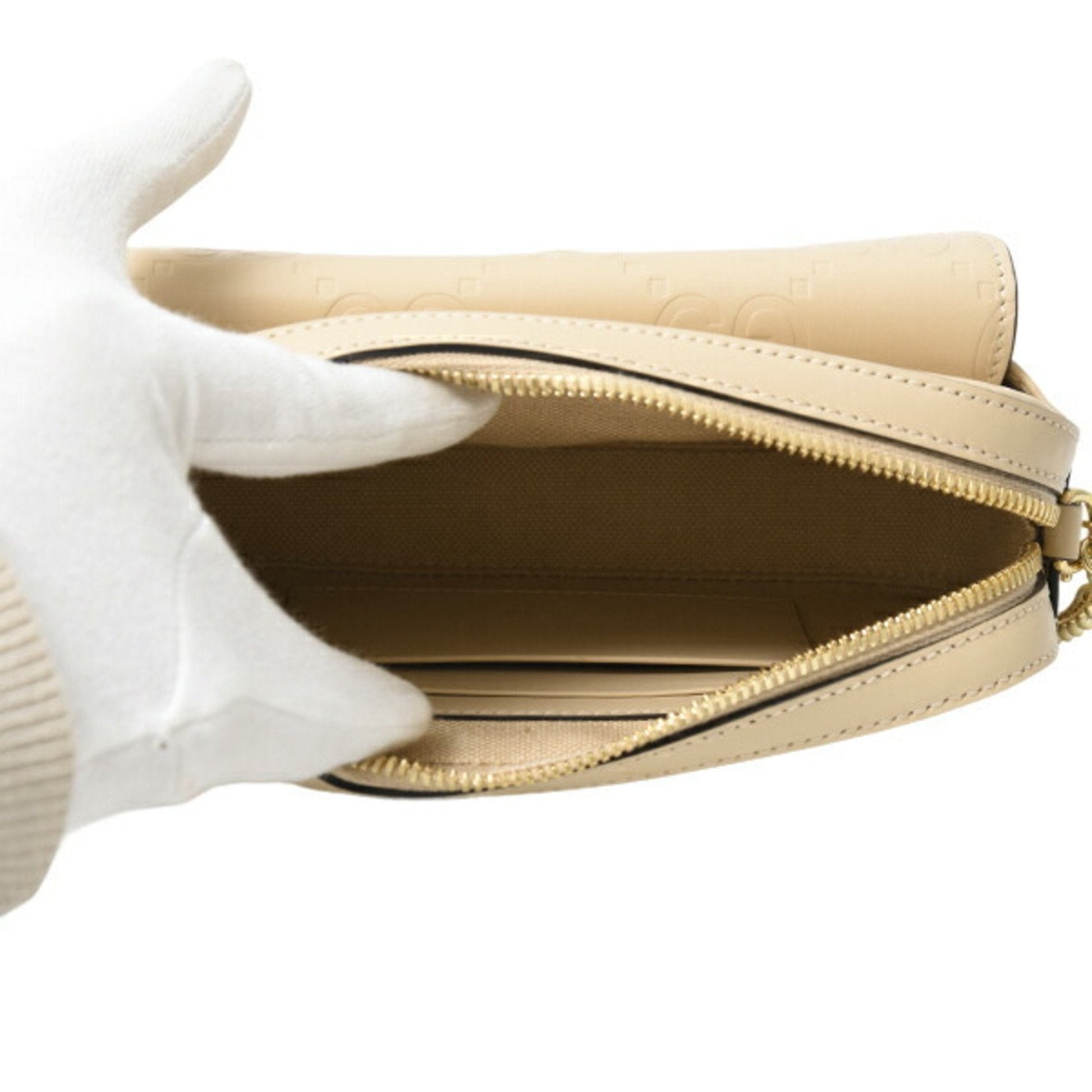 Gucci Beige Leather Shoulder Bag