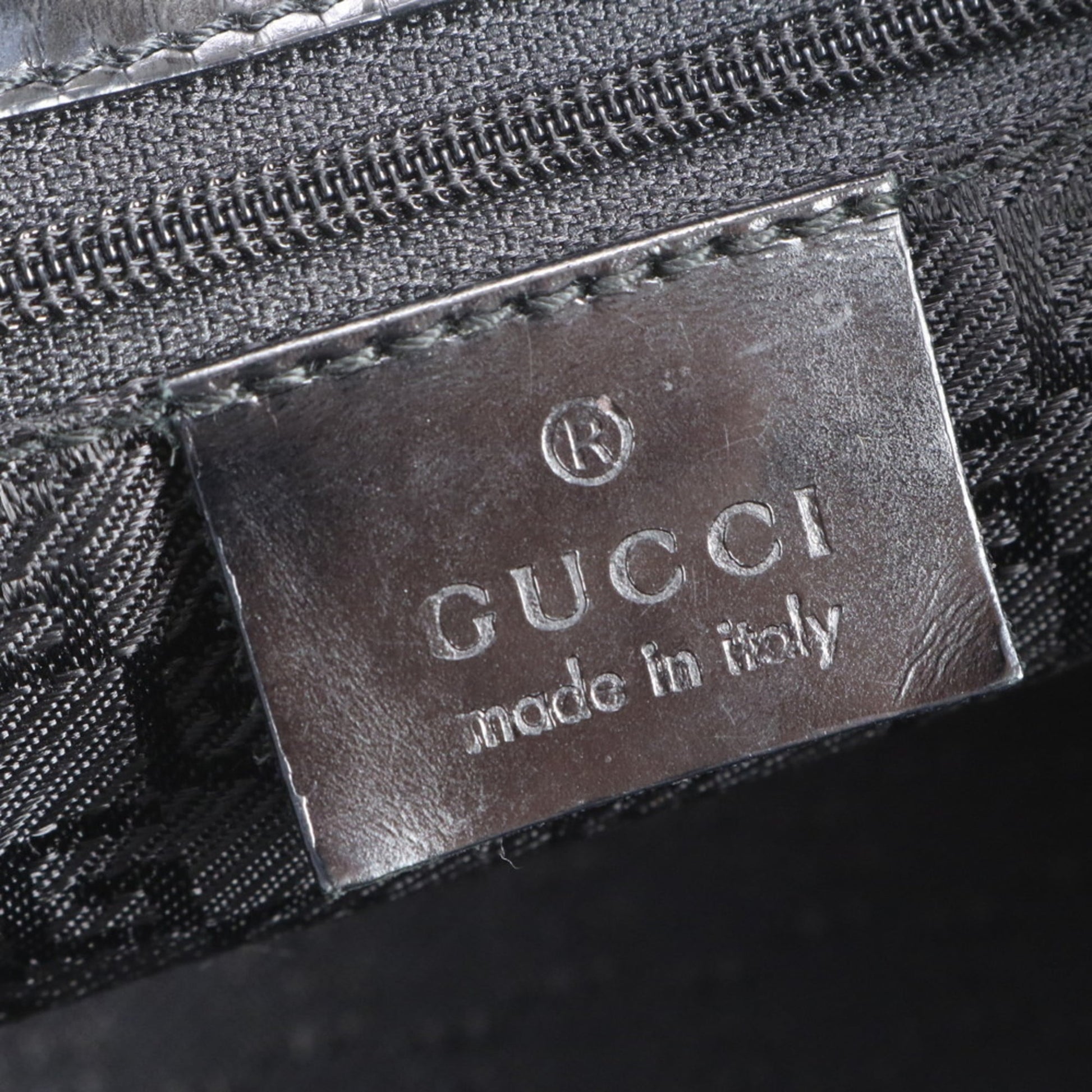 Gucci Beige Leather Canvas Handbag