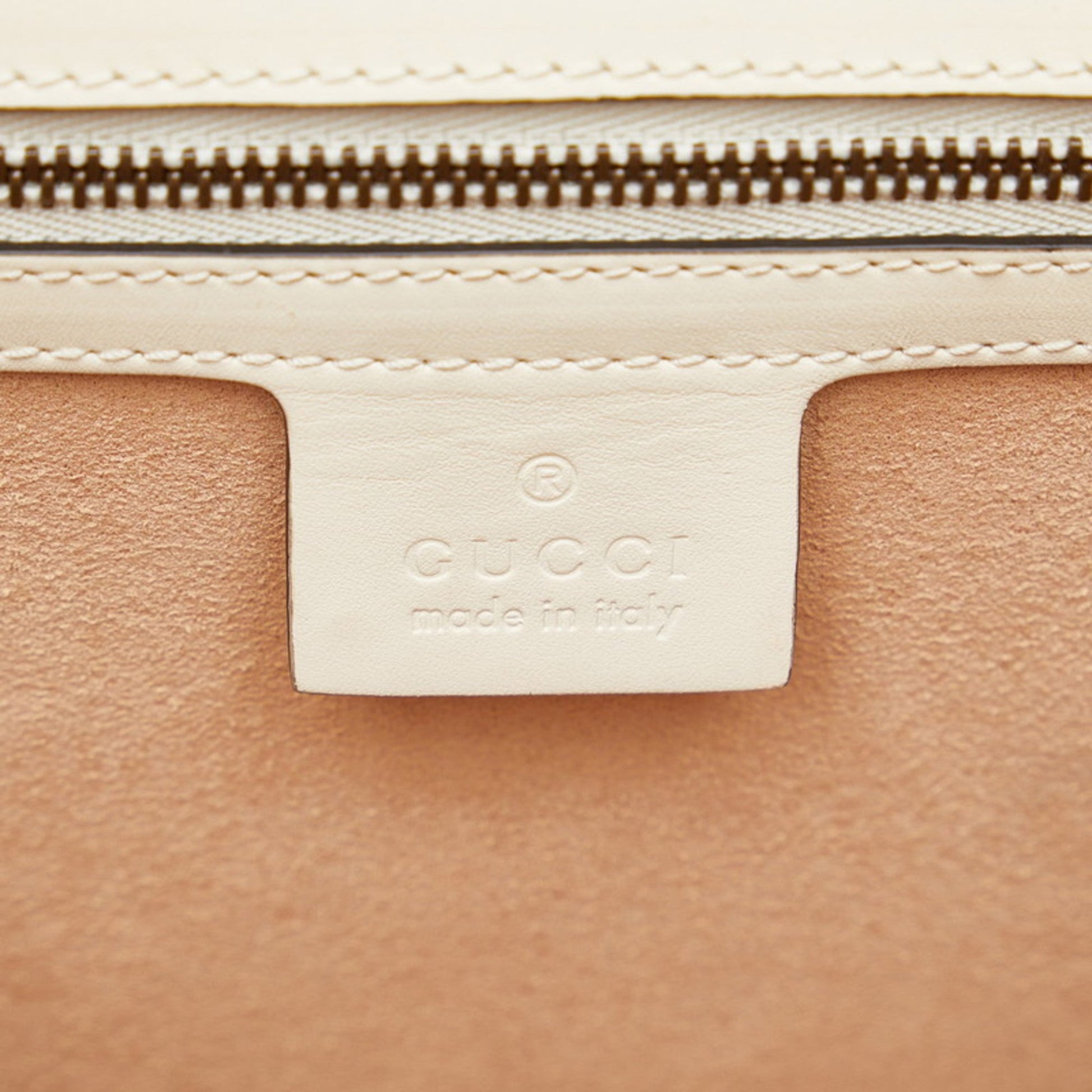 Gucci White Leather Shoulder Bag
