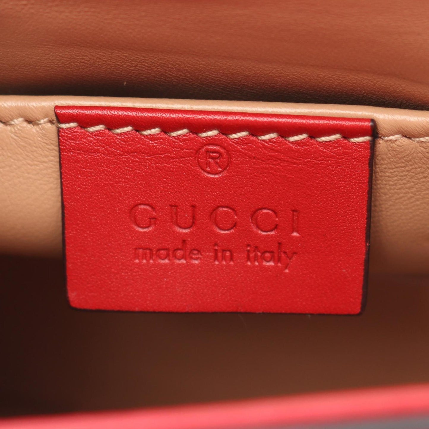 Gucci Red Color Leather Shoulder Bag