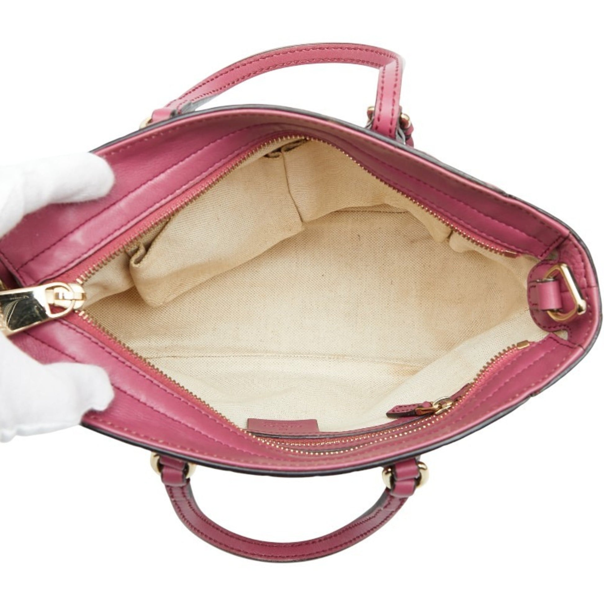 Gucci Purple Leather Handbag Shoulder Bag