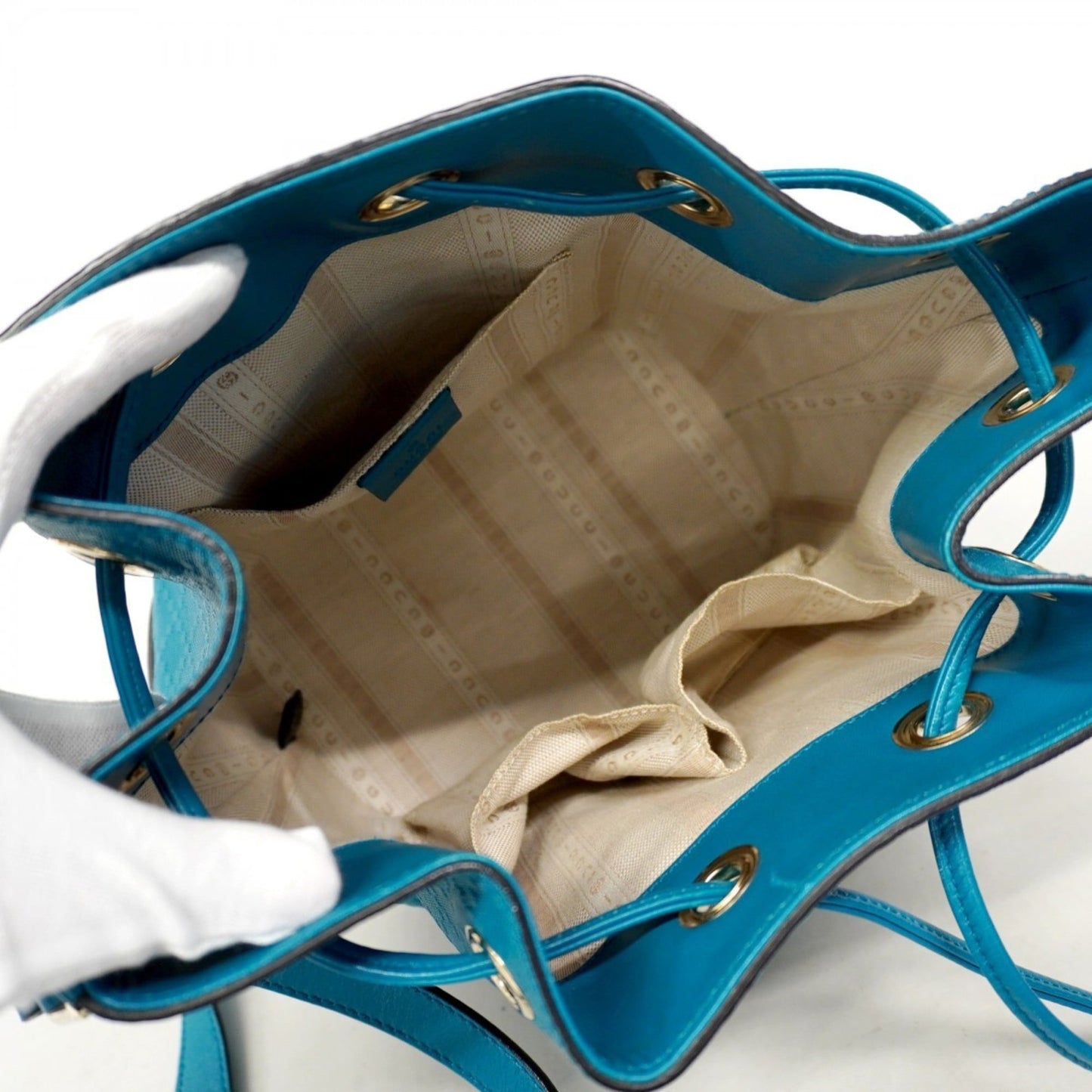 Gucci Blue Leather Shoulder Bag