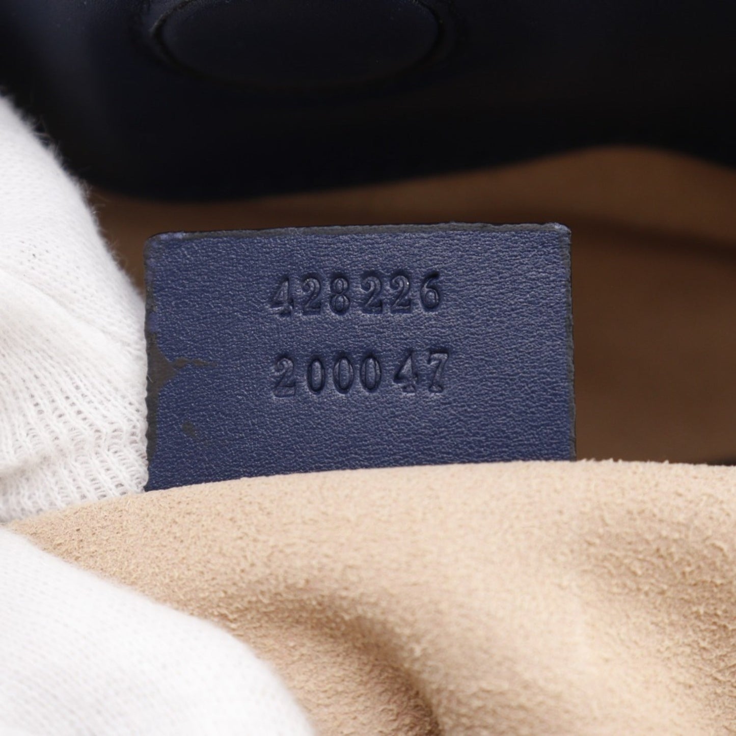 Gucci Navy Leather Handbag