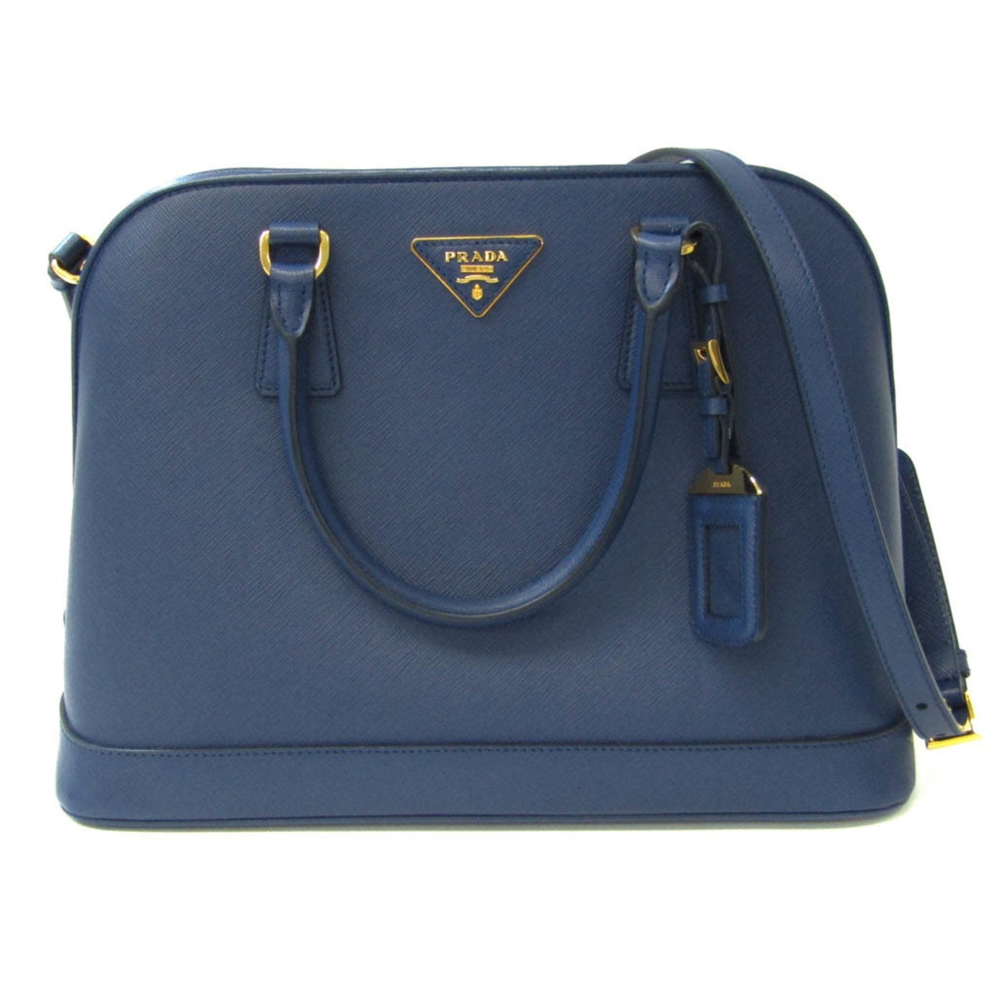Prada Women Lux Handbag Shoulder Bag Bluette Saffiano