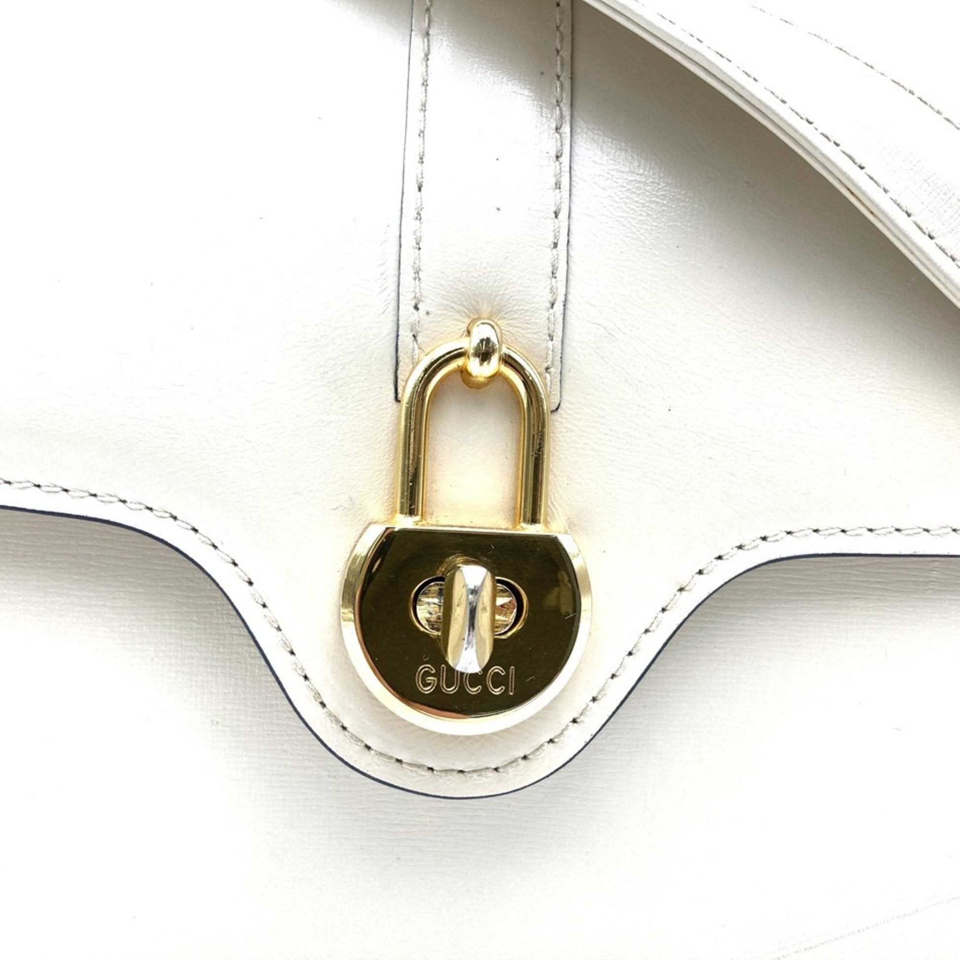 Gucci White Leather Shoulder Bag