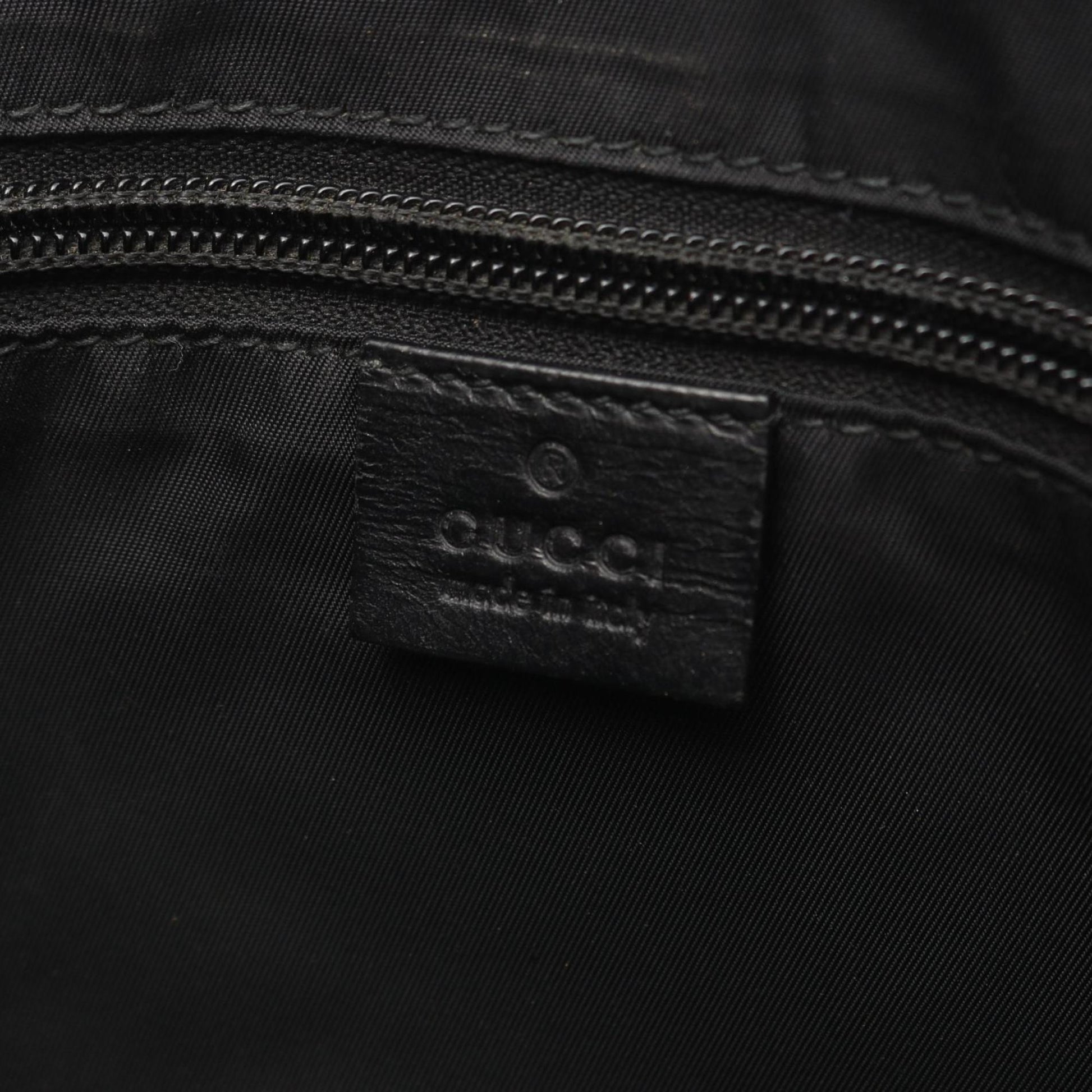 Gucci Black Green Red Color Canvas Leather Tote Bag
