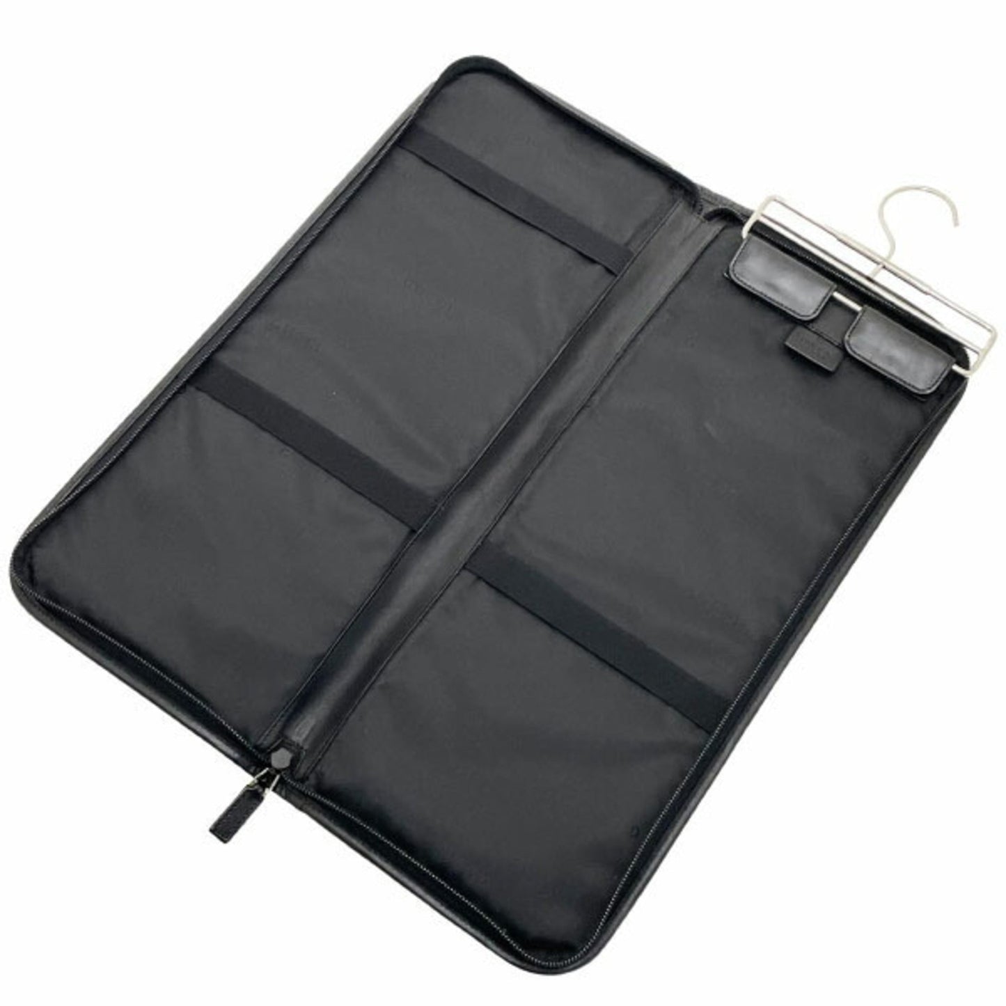 Gucci Black Nylon Leather Pouch