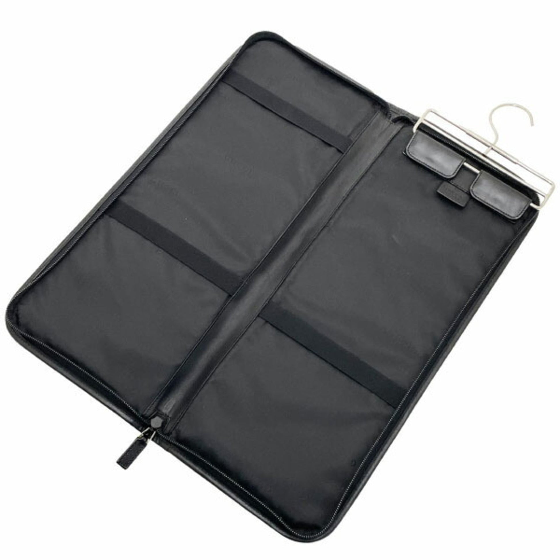 Gucci Black Nylon Leather Pouch