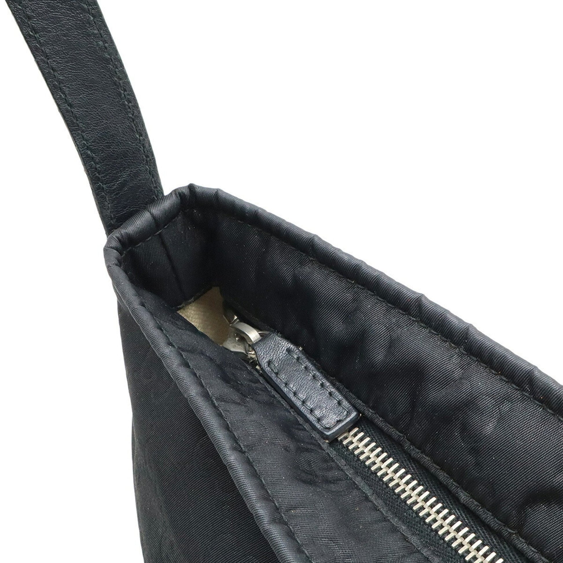 Gucci Black Nylon Leather Shoulder Bag