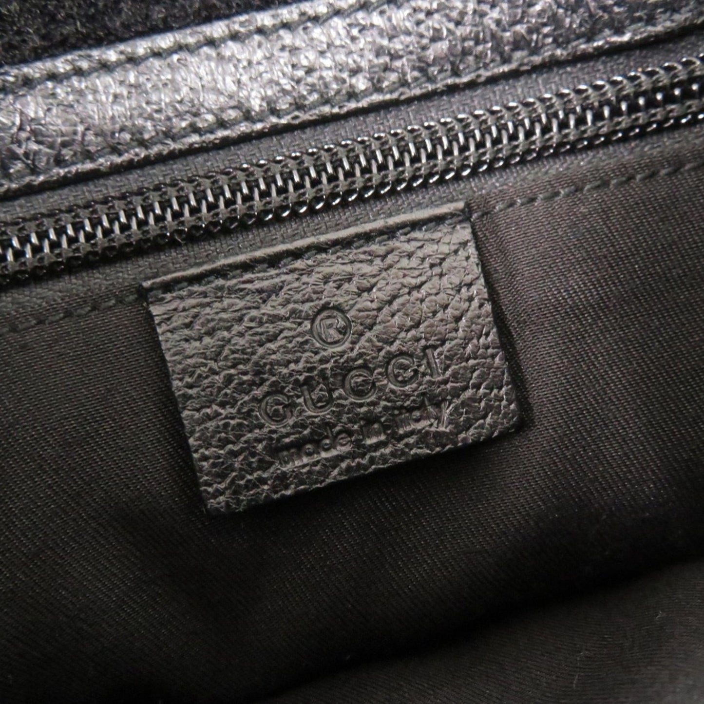 Gucci Black Gg Canvas Leather Shoulder Bag