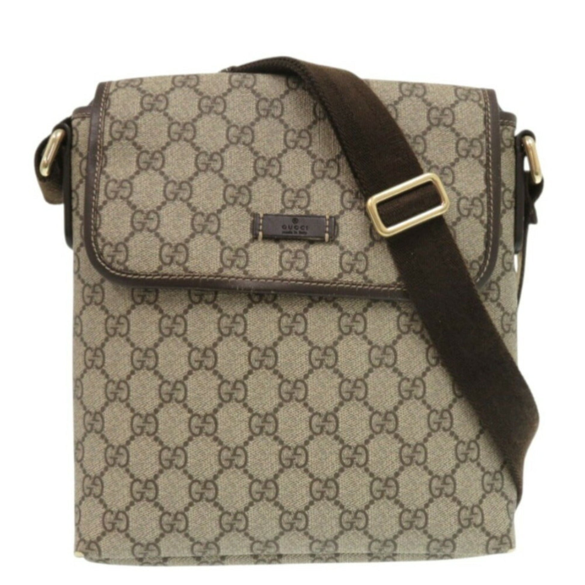 Gucci Brown Gg Supreme Shoulder Bag