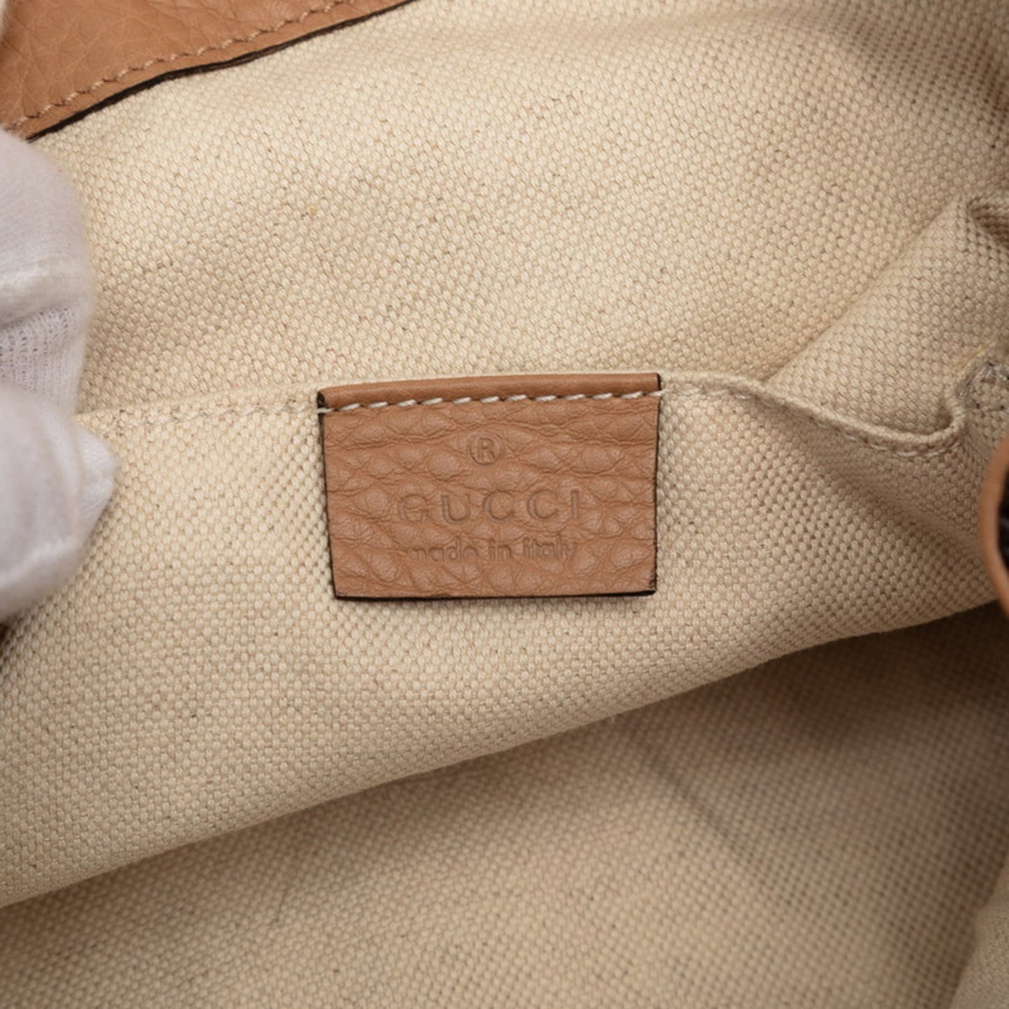 Gucci Brown Leather Backpack
