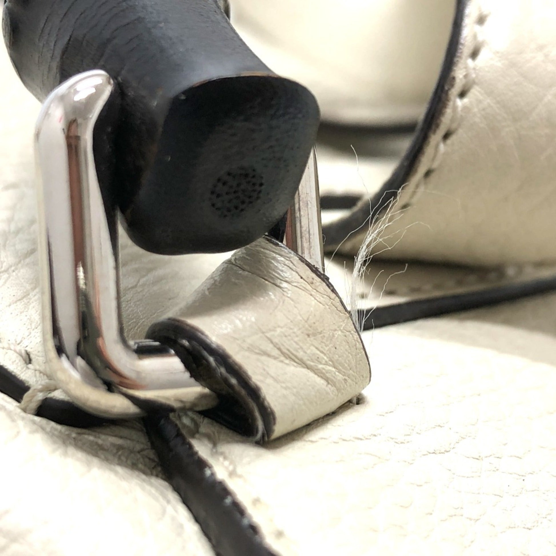 Gucci White Leather Backpack