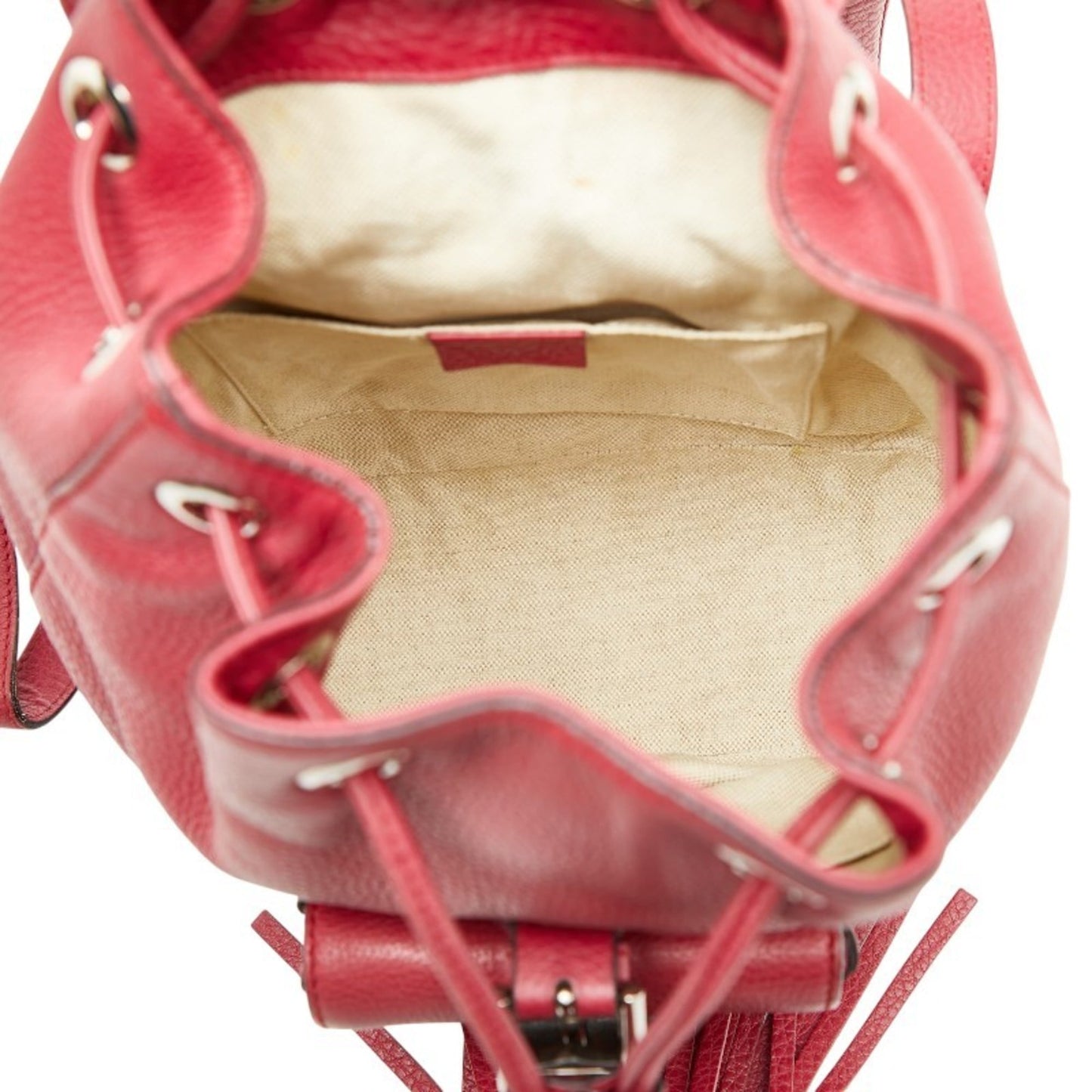 Gucci Red Color Leather Backpack