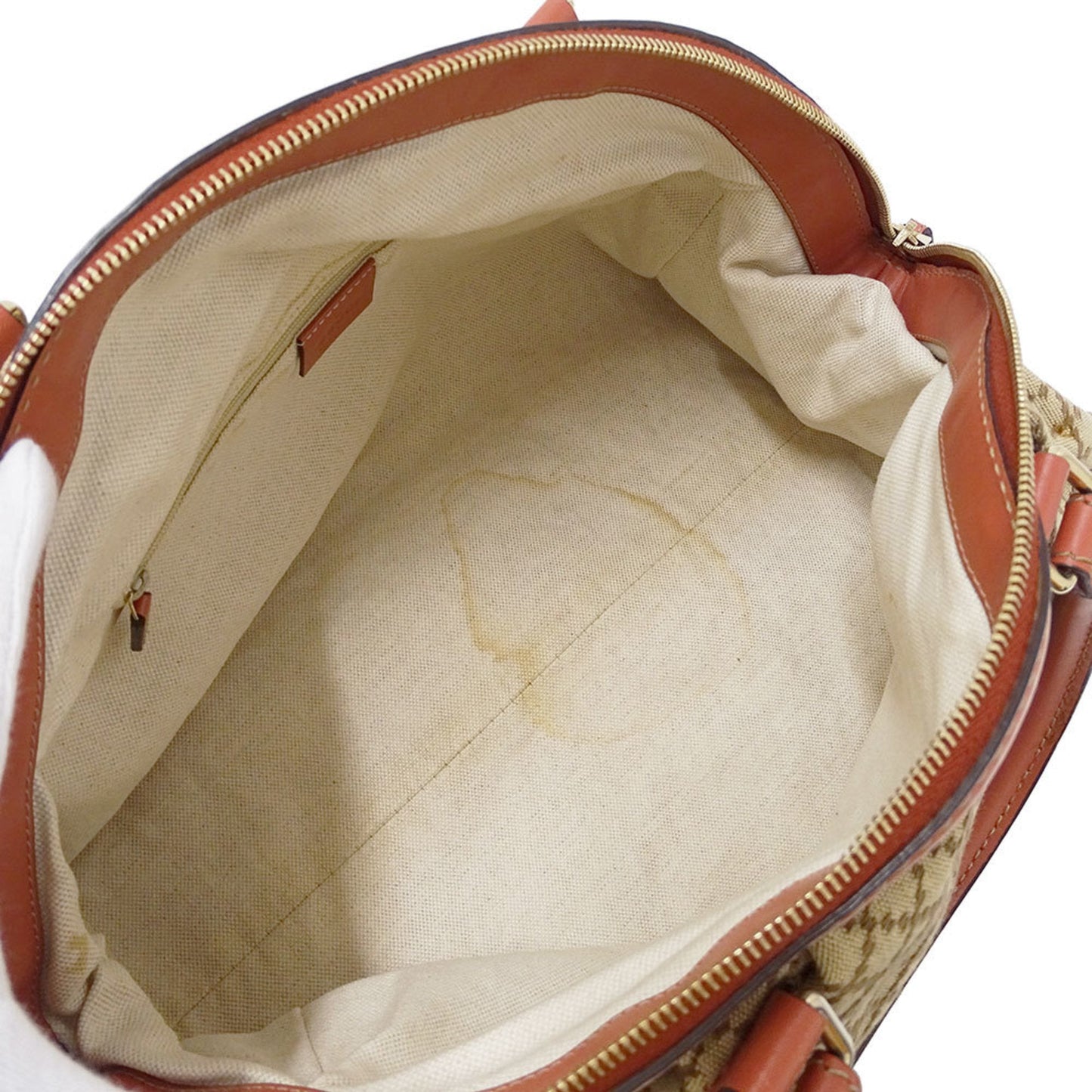 Gucci Beige Pink Canvas Leather Handbag Shoulder Bag