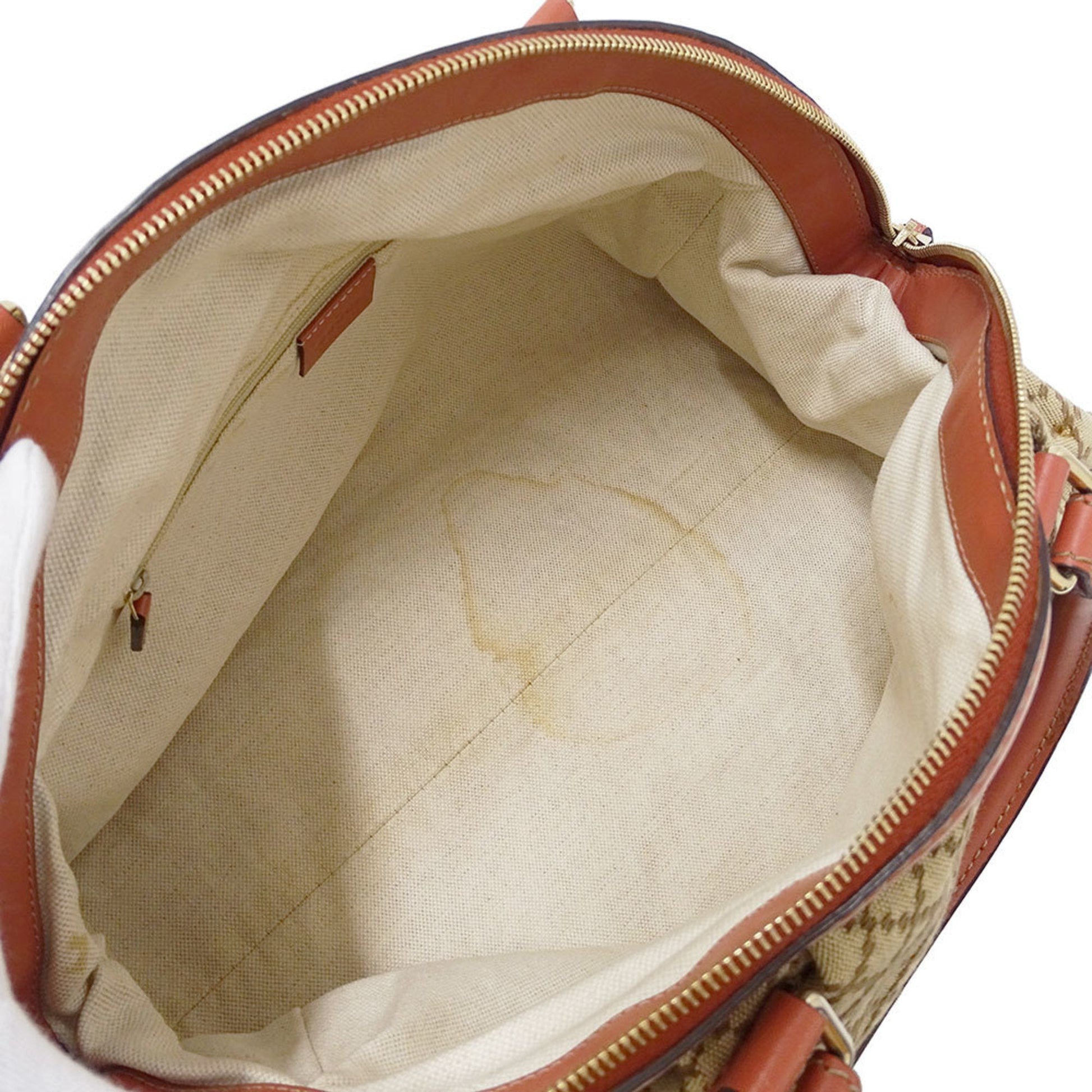 Gucci Beige Pink Canvas Leather Handbag Shoulder Bag