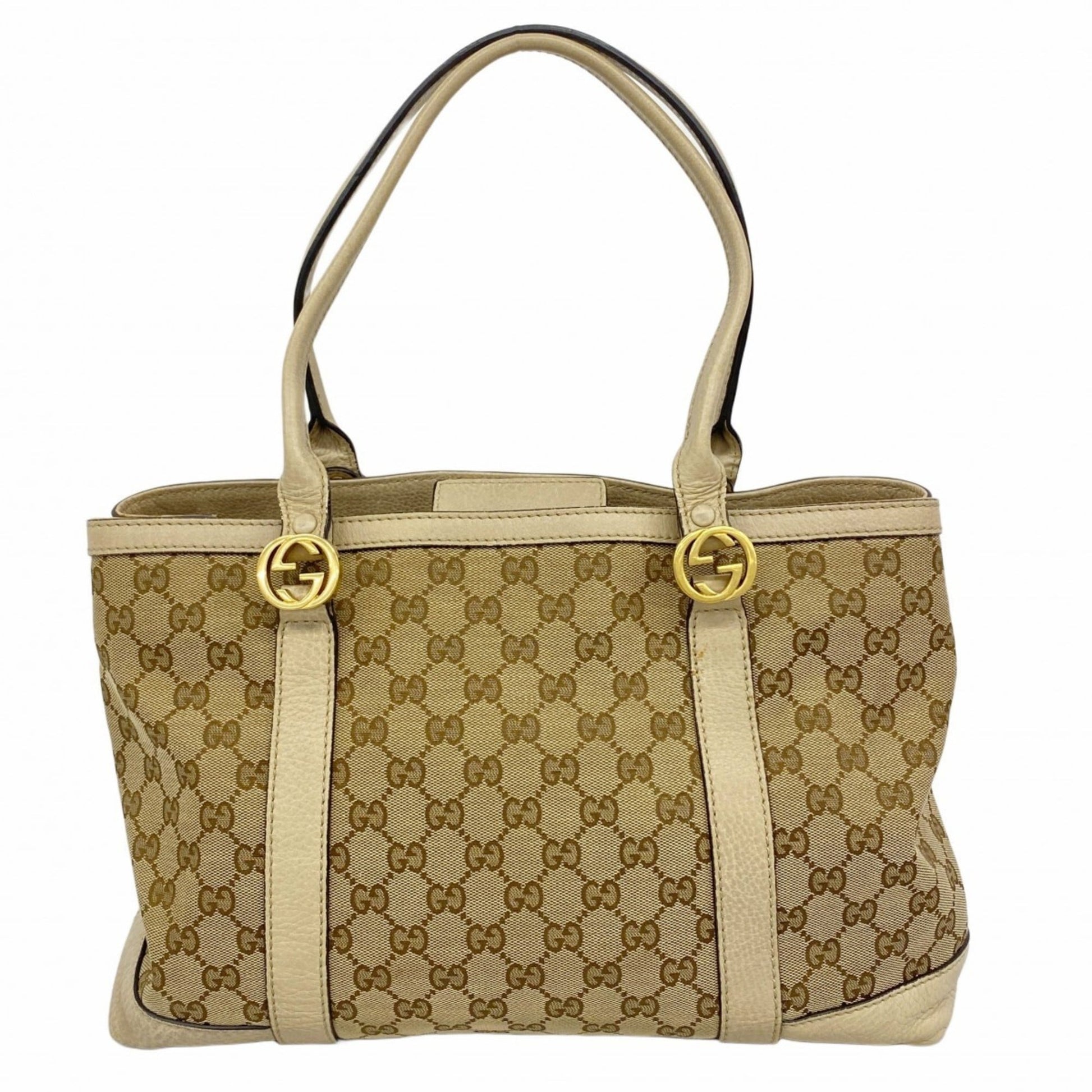 Gucci Beige Canvas Tote Bag