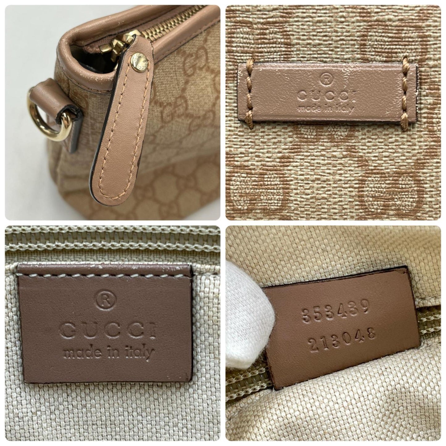 Gucci Beige Gg Supreme Shoulder Bag Tote Bag