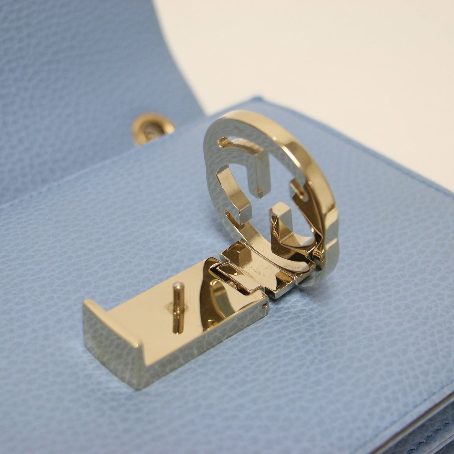 Gucci Blue Leather Shoulder Bag