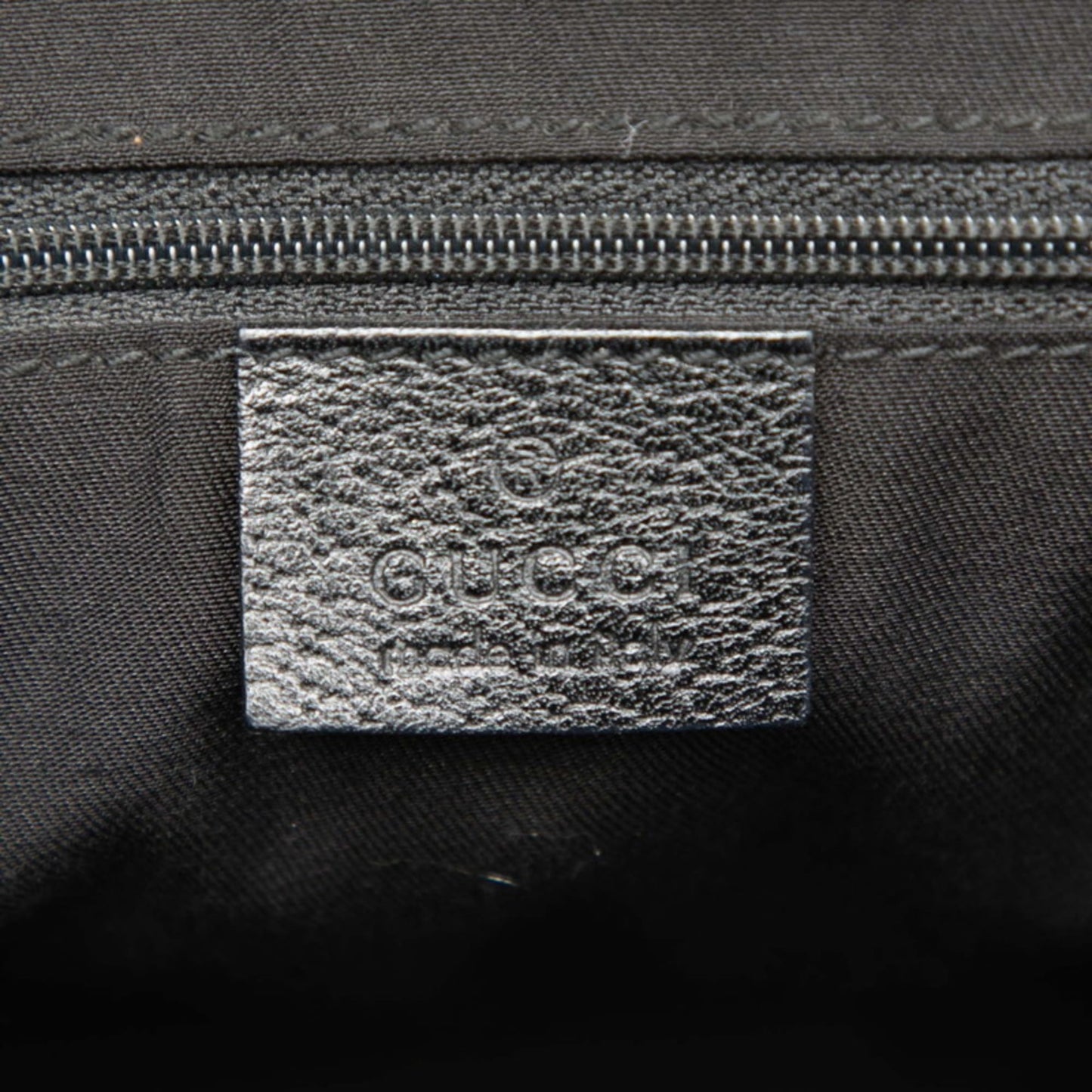 Gucci Black Canvas Leather Shoulder Bag Tote Bag