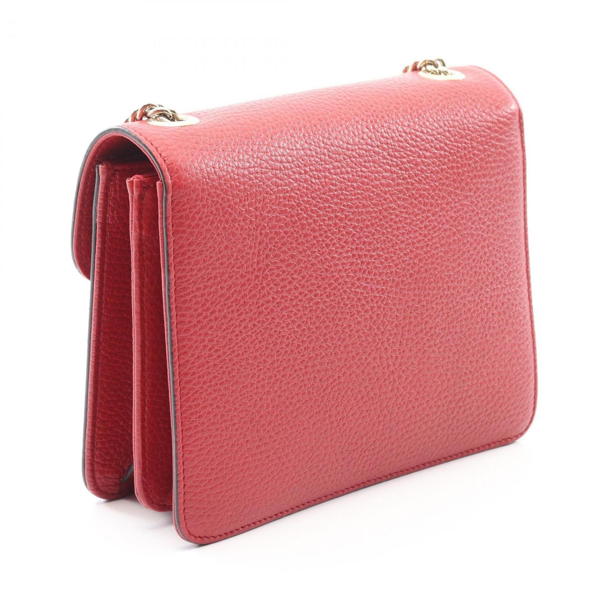 Gucci Red Color Leather Shoulder Bag