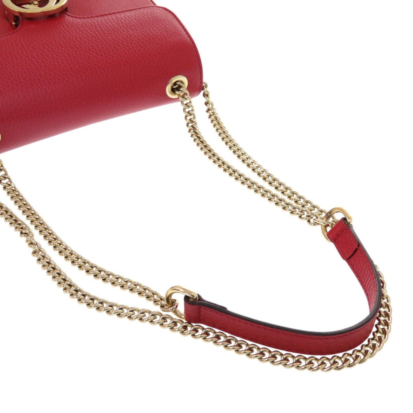 Gucci Red Color Leather Shoulder Bag