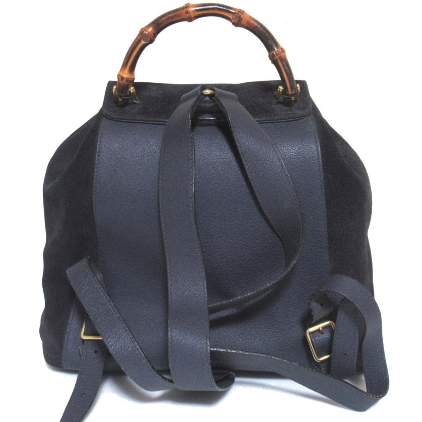 Gucci Navy Suede Leather Backpack