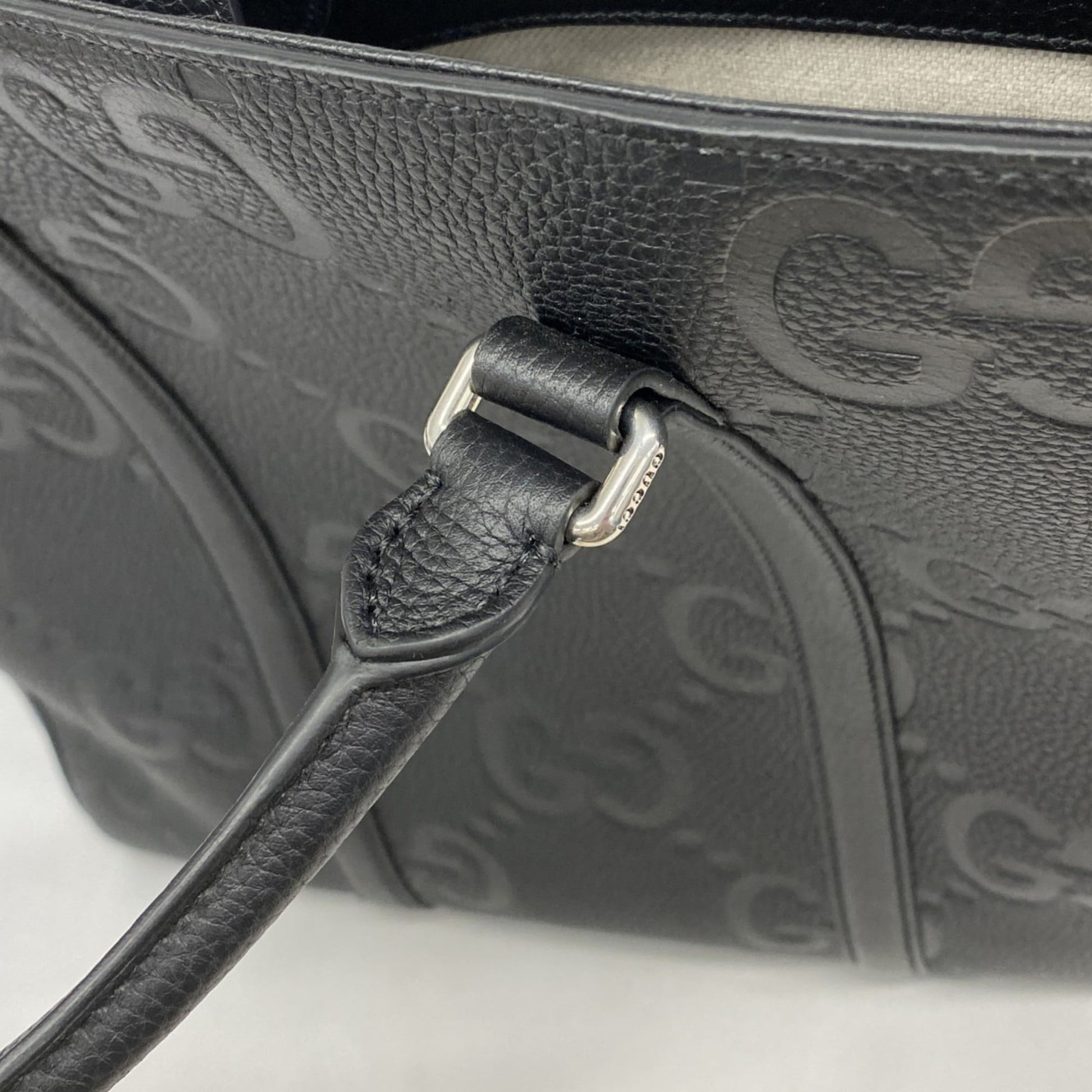 Gucci Black Leather Tote Bag