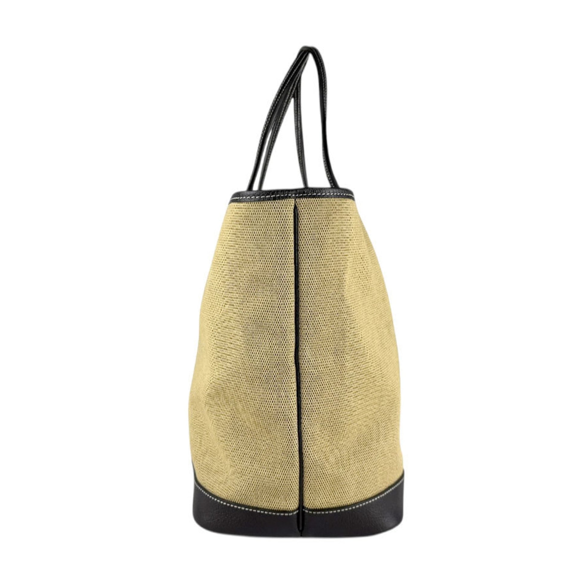 Gucci Beige Brown Canvas Leather Tote Bag