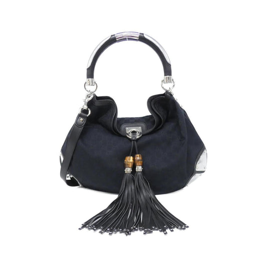 Gucci Black Gg Canvas Shoulder Bag