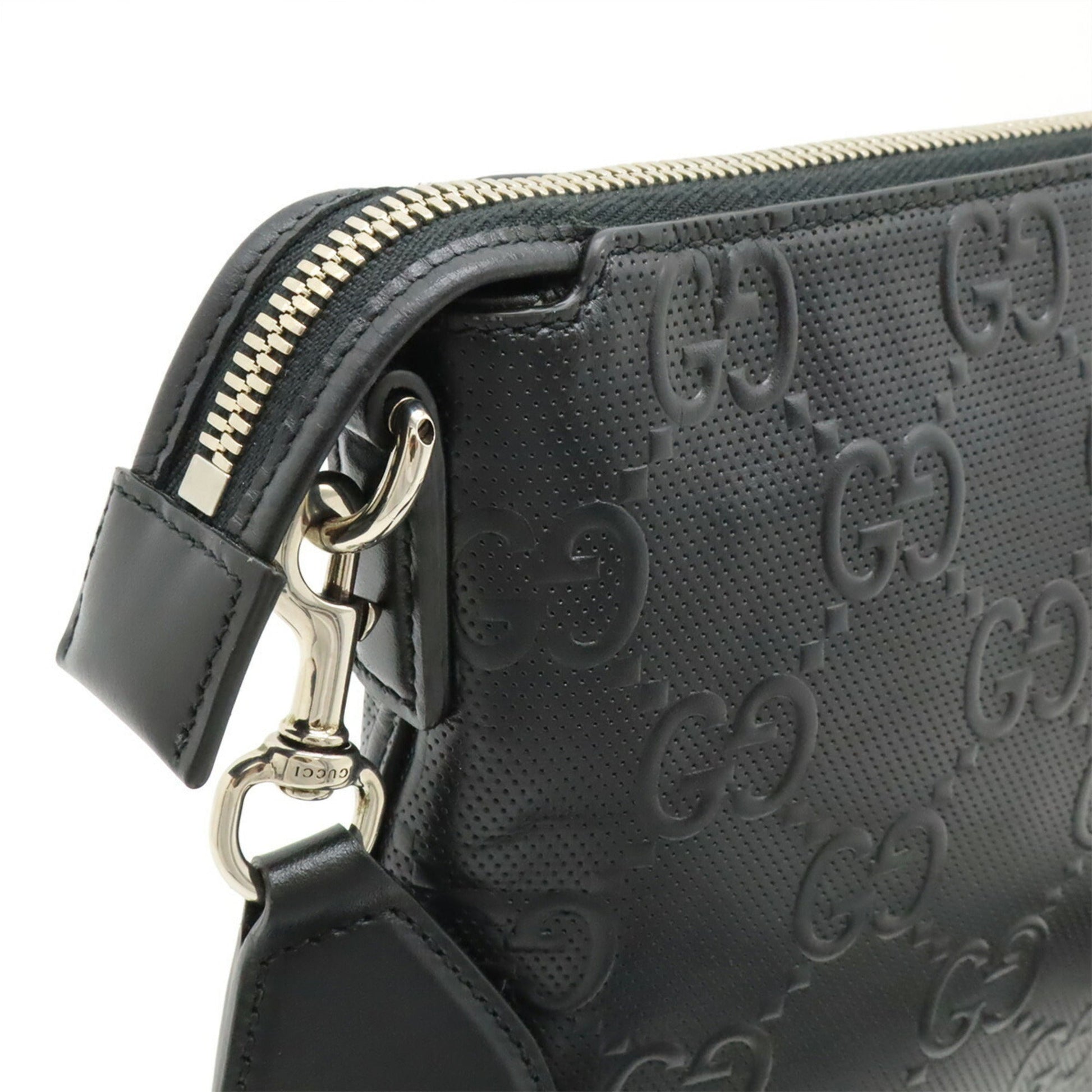 Gucci Black Leather Clutch Bag Shoulder Bag
