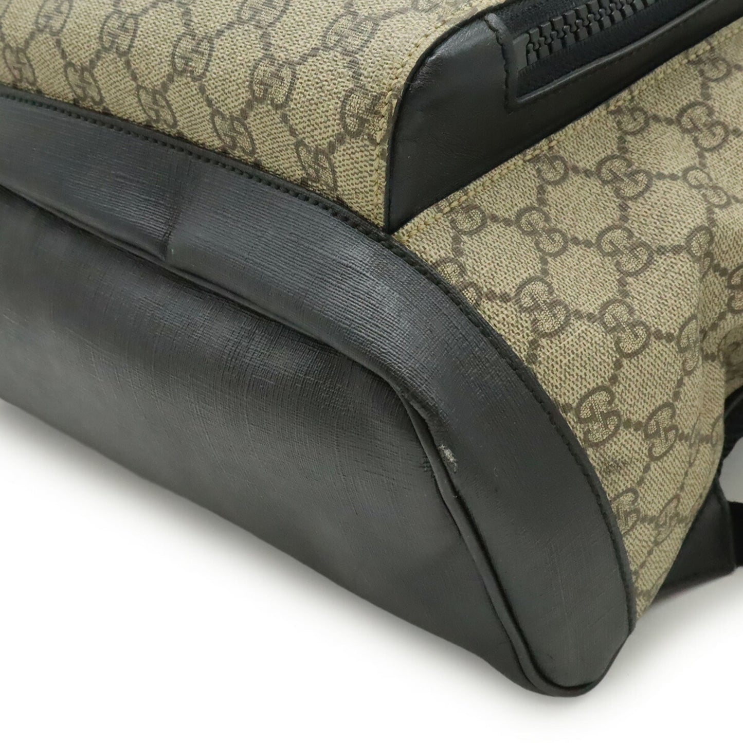 Gucci Beige Black Gg Supreme Backpack