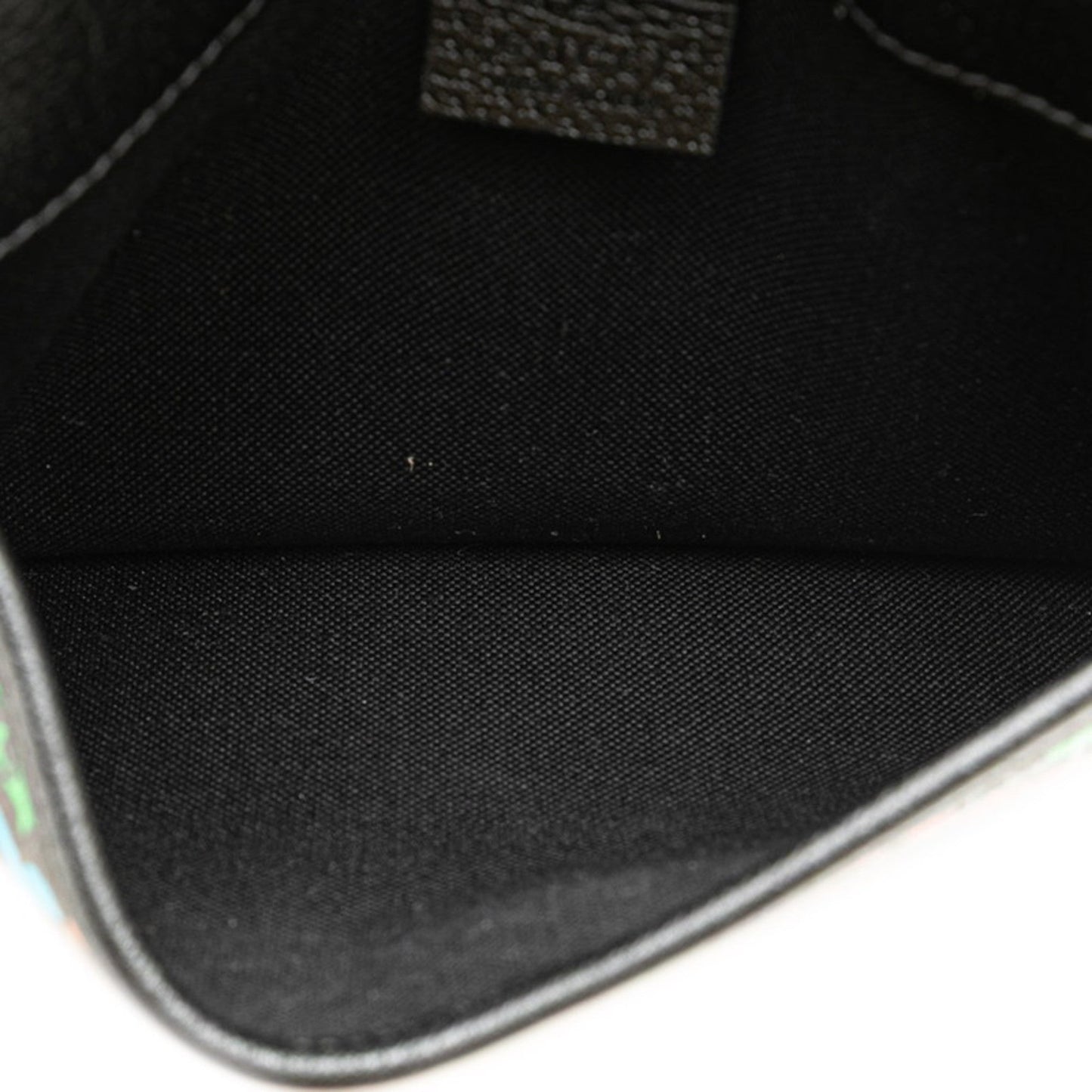 Gucci Black Multi-Color Pvc Leather Sling Bag
