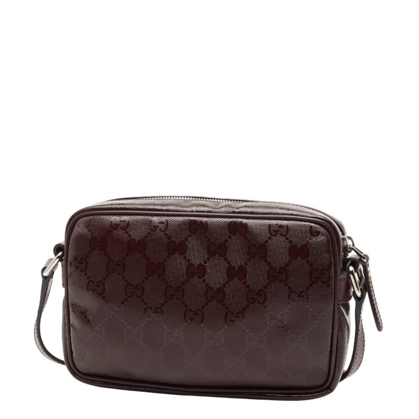 Gucci Purple Gg Imprimé Leather Shoulder Bag