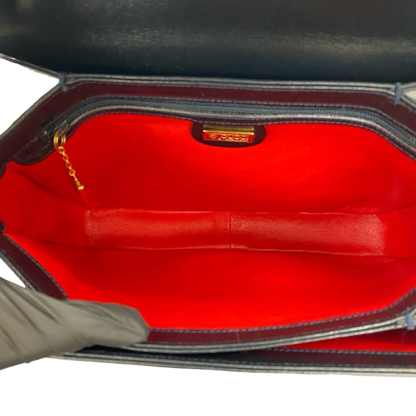 Gucci Navy Leather Shoulder Bag