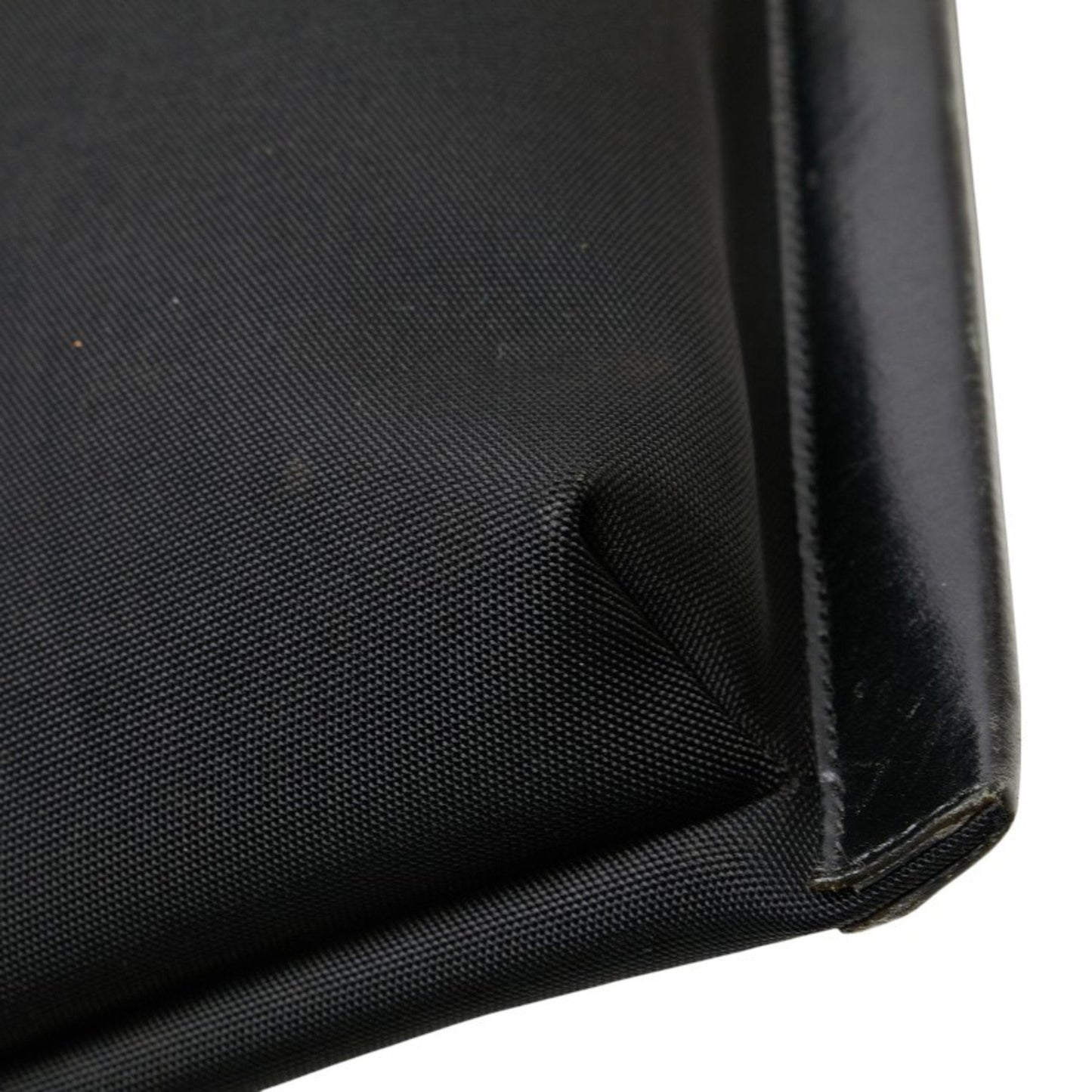 Gucci Black Leather Nylon Canvas Shoulder Bag