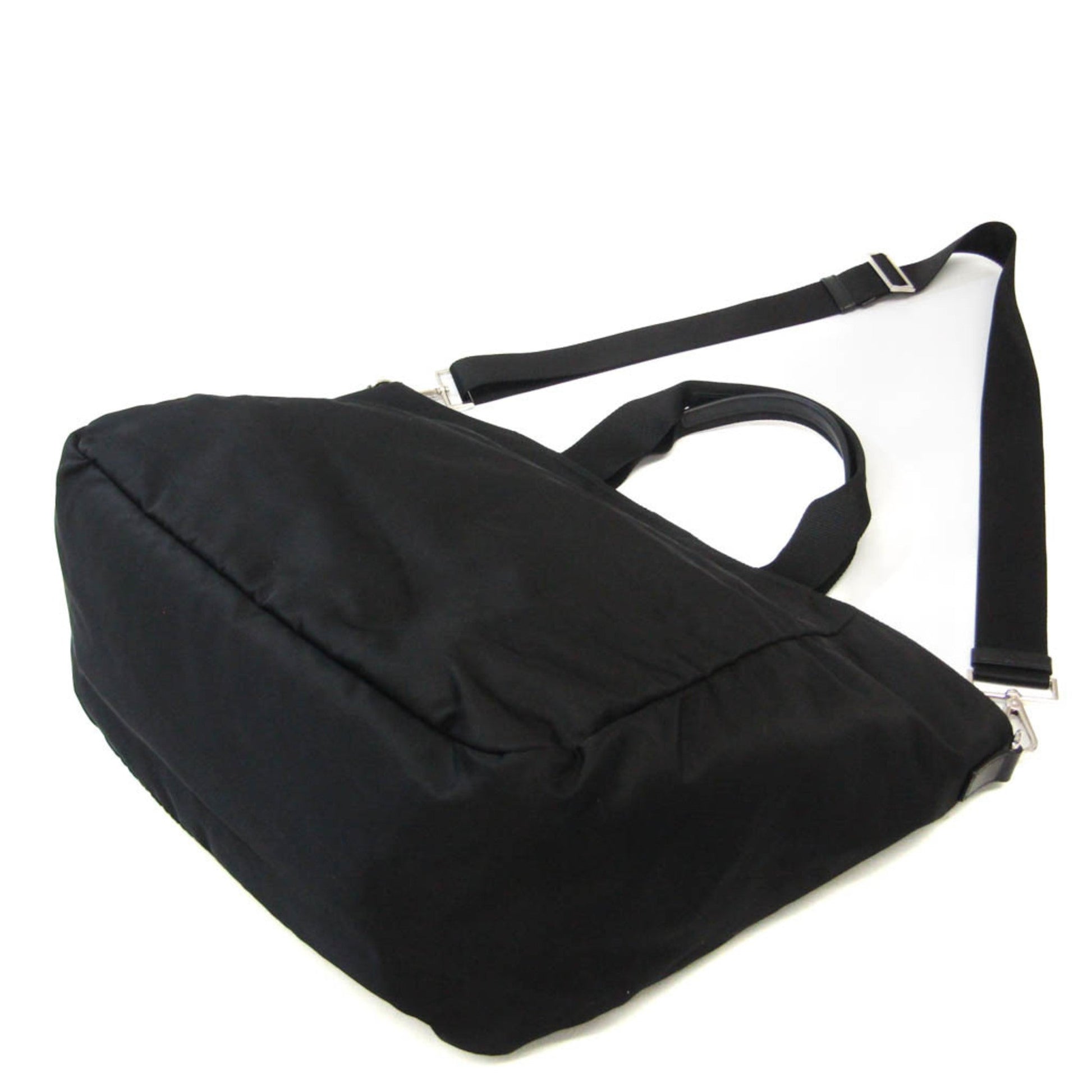 Prada Tessuto Women Men Shoulder Bag Nylon Black