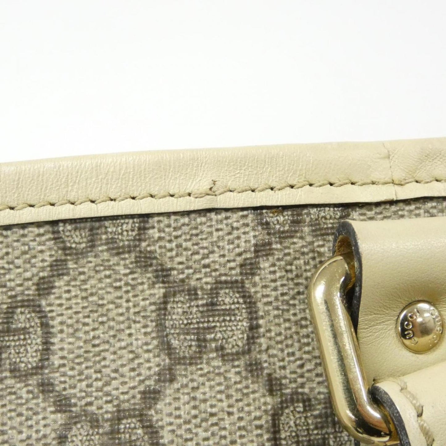 Gucci Beige Ivory Gg Plus Handbag
