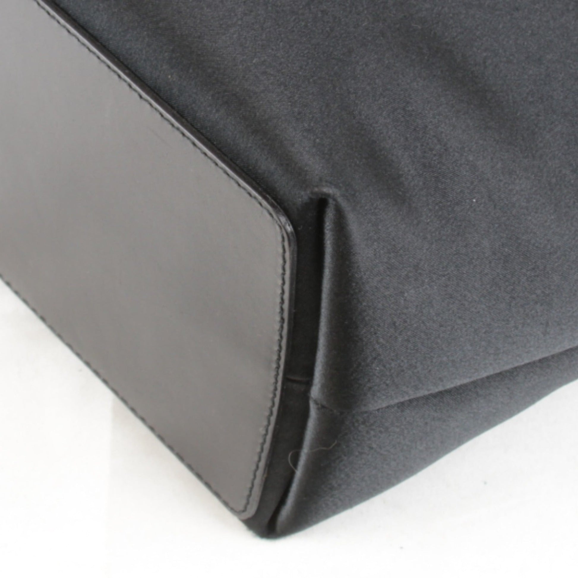 Gucci Black Satin Tote Bag