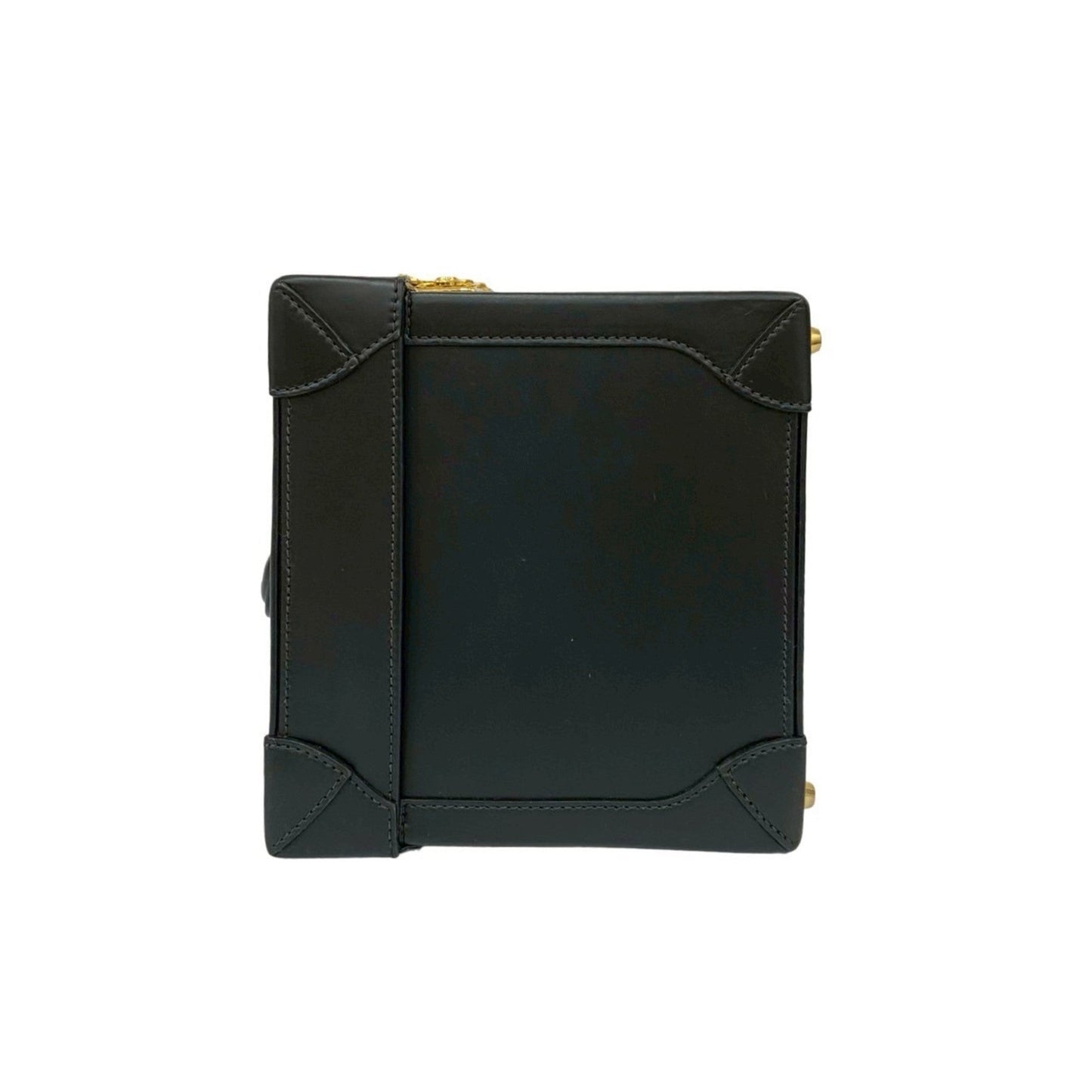 Gucci Black Leather Handbag Vanity Bag
