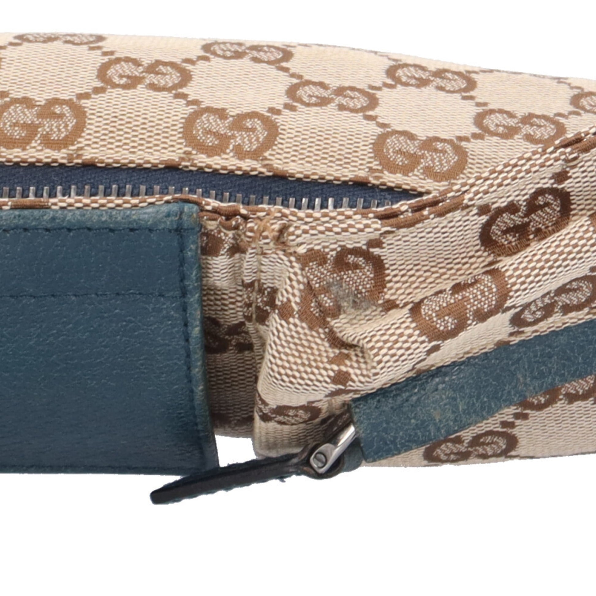 Gucci Beige Gg Canvas Leather Fanny Pack