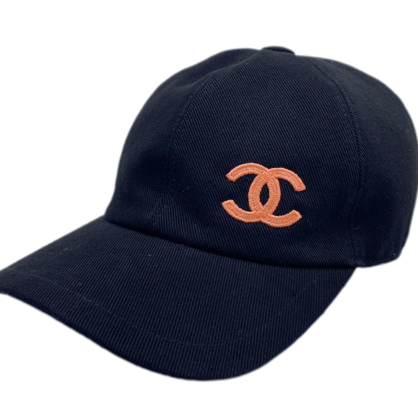 CHANEL CC Cap Black Cotton Coco Bead Embroidery  99254 23A Women's Men's