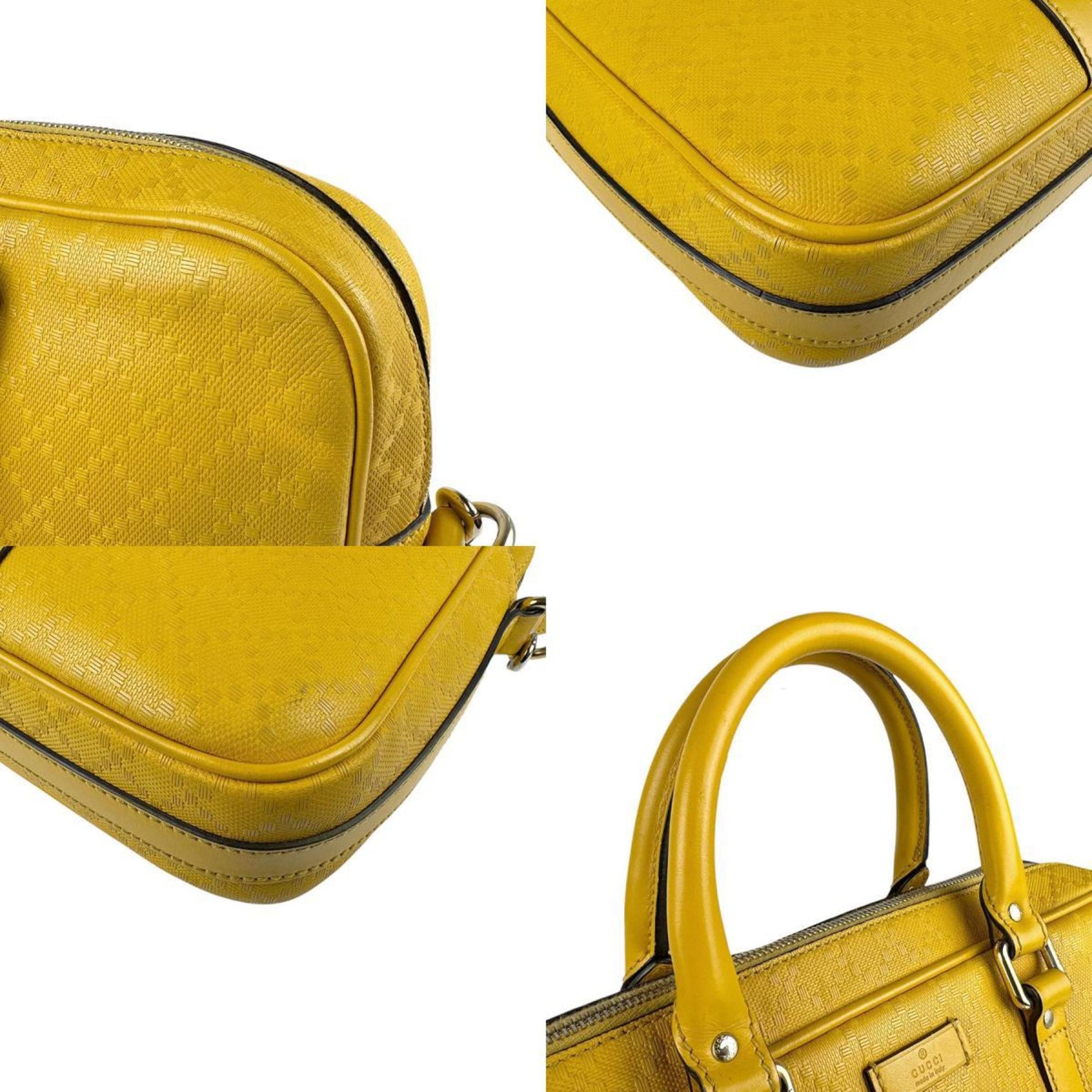Gucci Yellow Leather Handbag Shoulder Bag