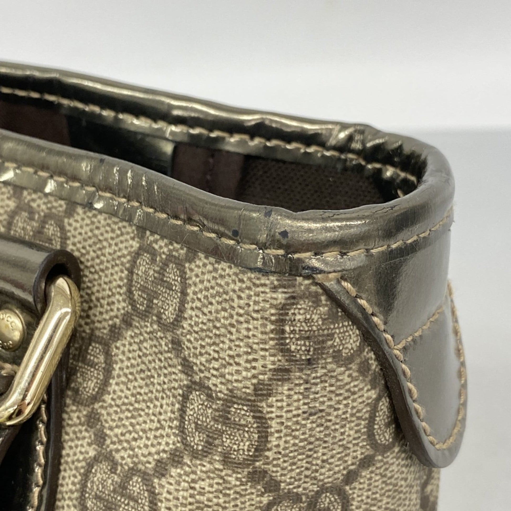 Gucci Beige Pvc Tote Bag